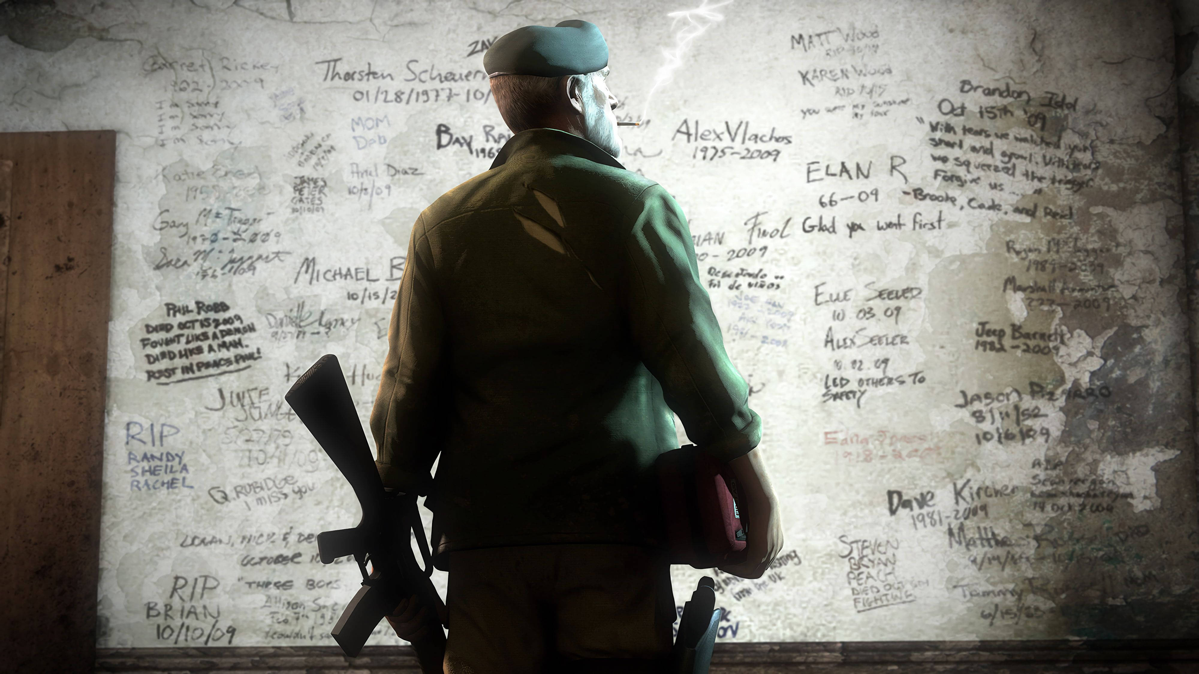 Left 4 Dead, The Dead Wall, soldier, 4K Desktop Wallpaper