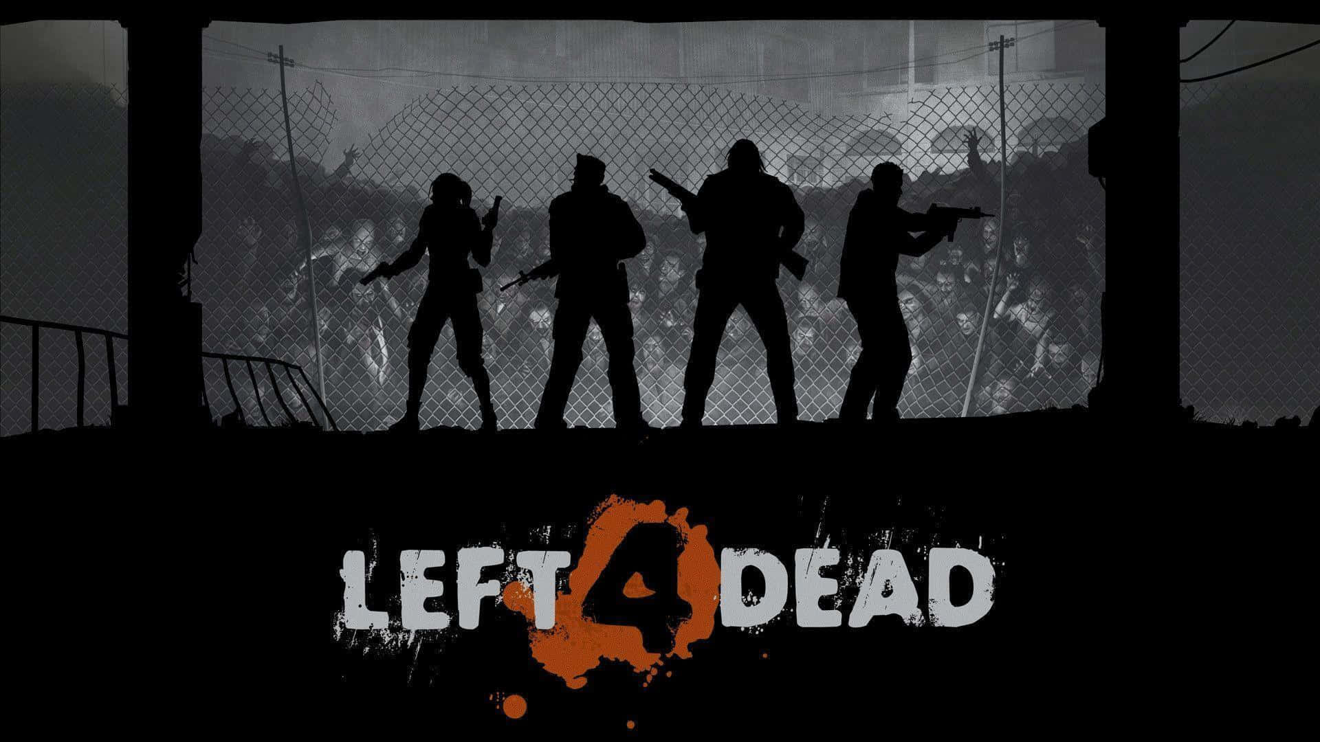 Left 4 Dead, zombies, chain-link fence, Full HD Desktop Wallpaper