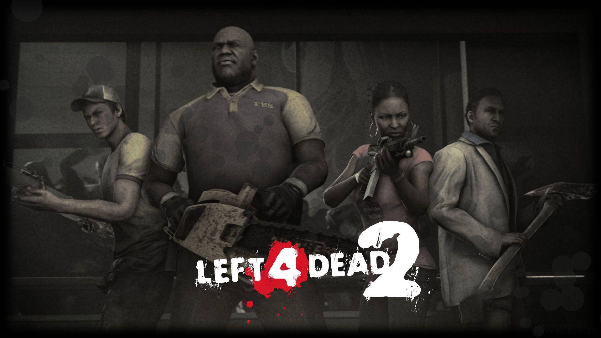 Left 4 Dead 2, characters, weapons, HD Desktop Wallpaper