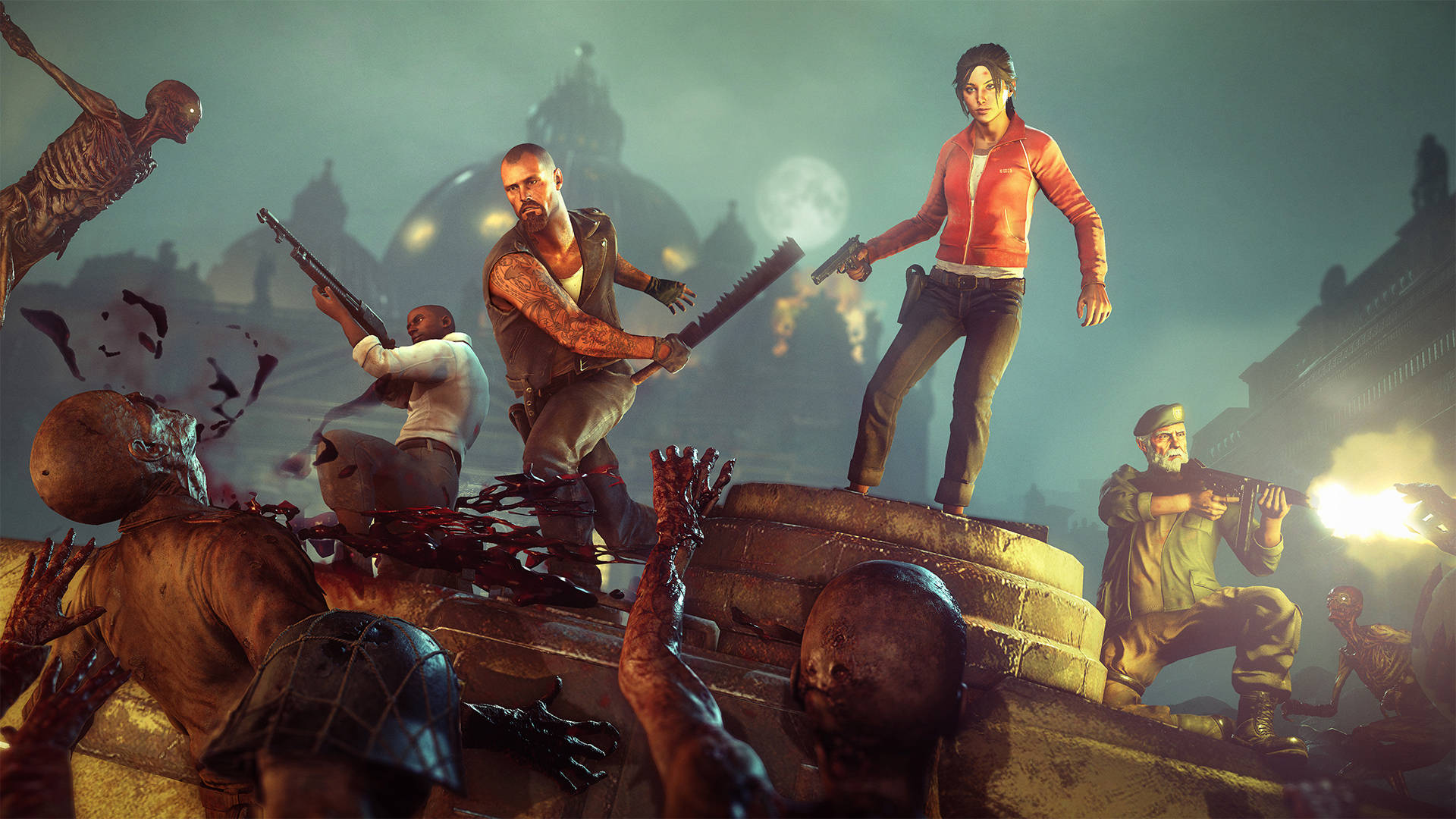Left 4 Dead, zombies, survivors, Full HD Desktop Wallpaper