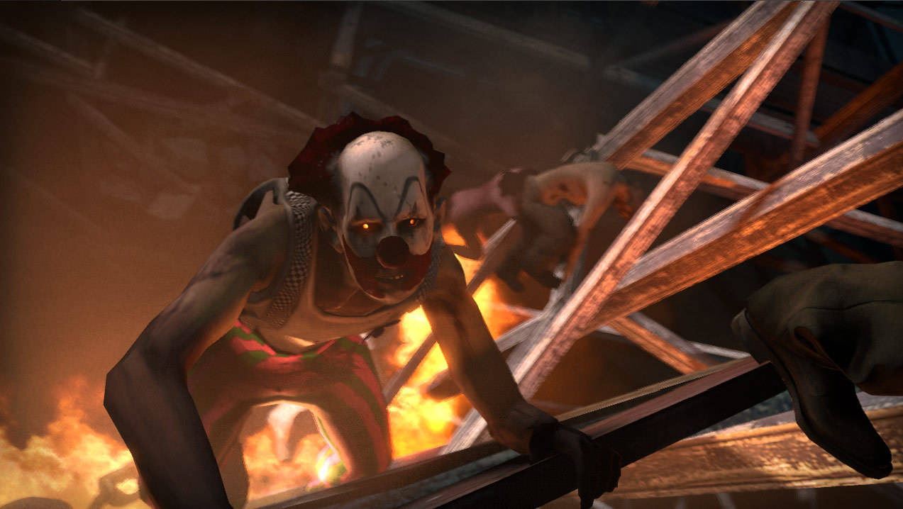 Left 4 Dead, clown infected, glowing eyes, SD Desktop Wallpaper
