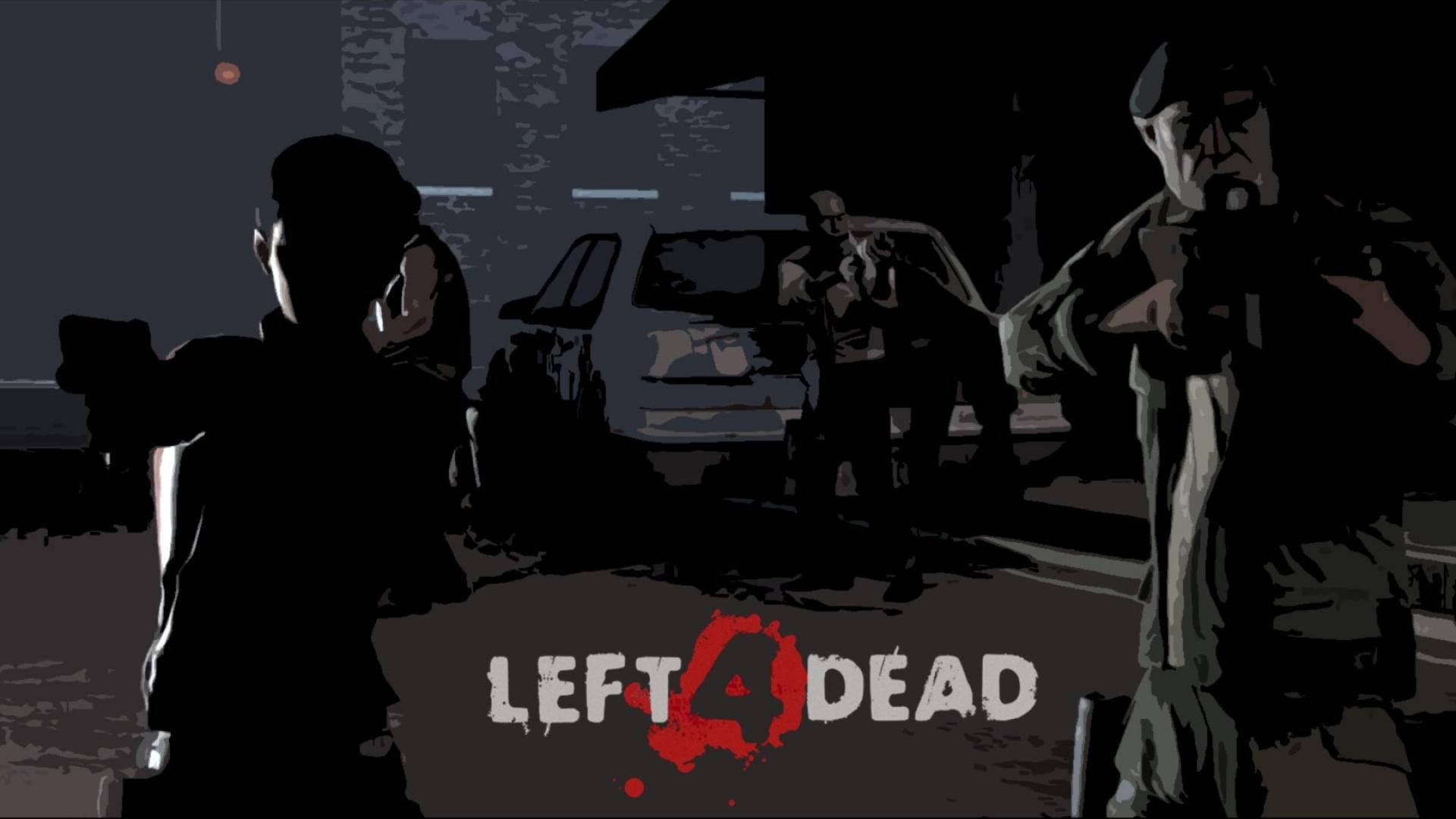 Left 4 Dead, dark urban alley, night, Full HD Desktop Wallpaper