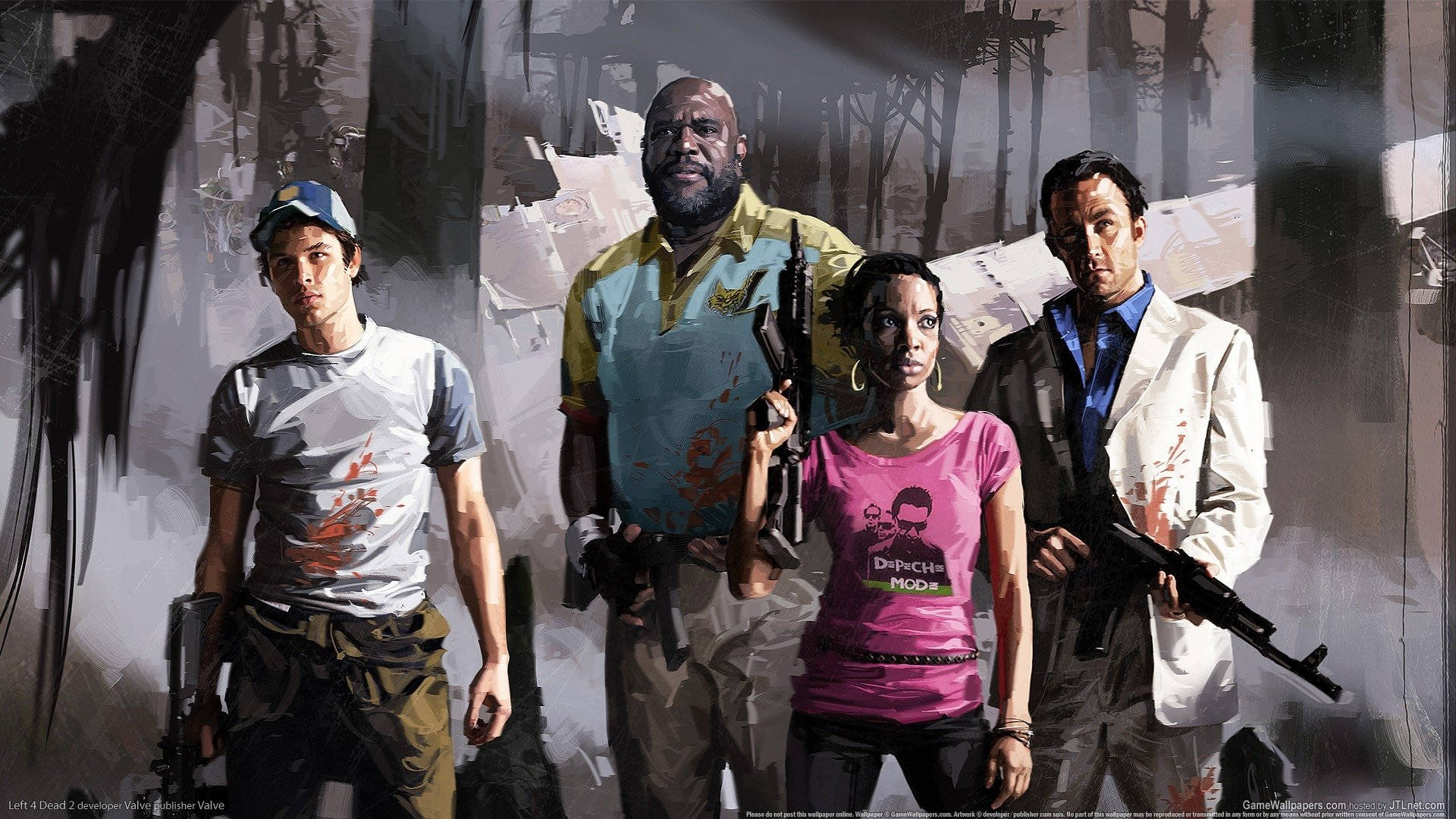 Left 4 Dead, swamp fever, survivor, Full HD Desktop Wallpaper