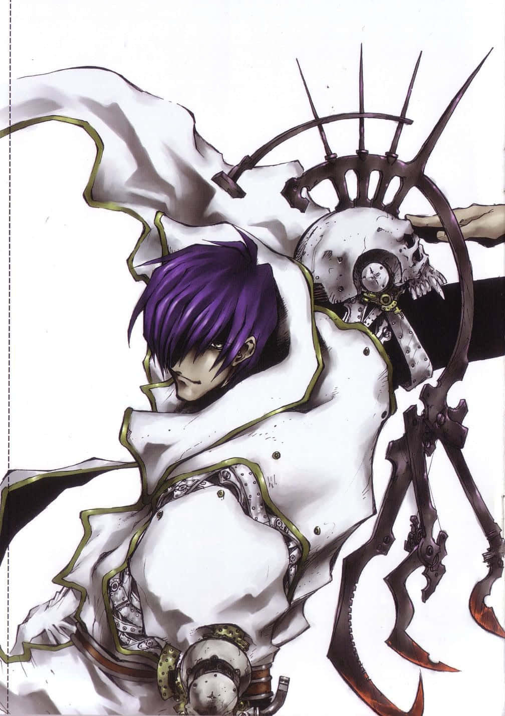 Legato Bluesummers, purple hair, white coat, HD Phone Wallpaper