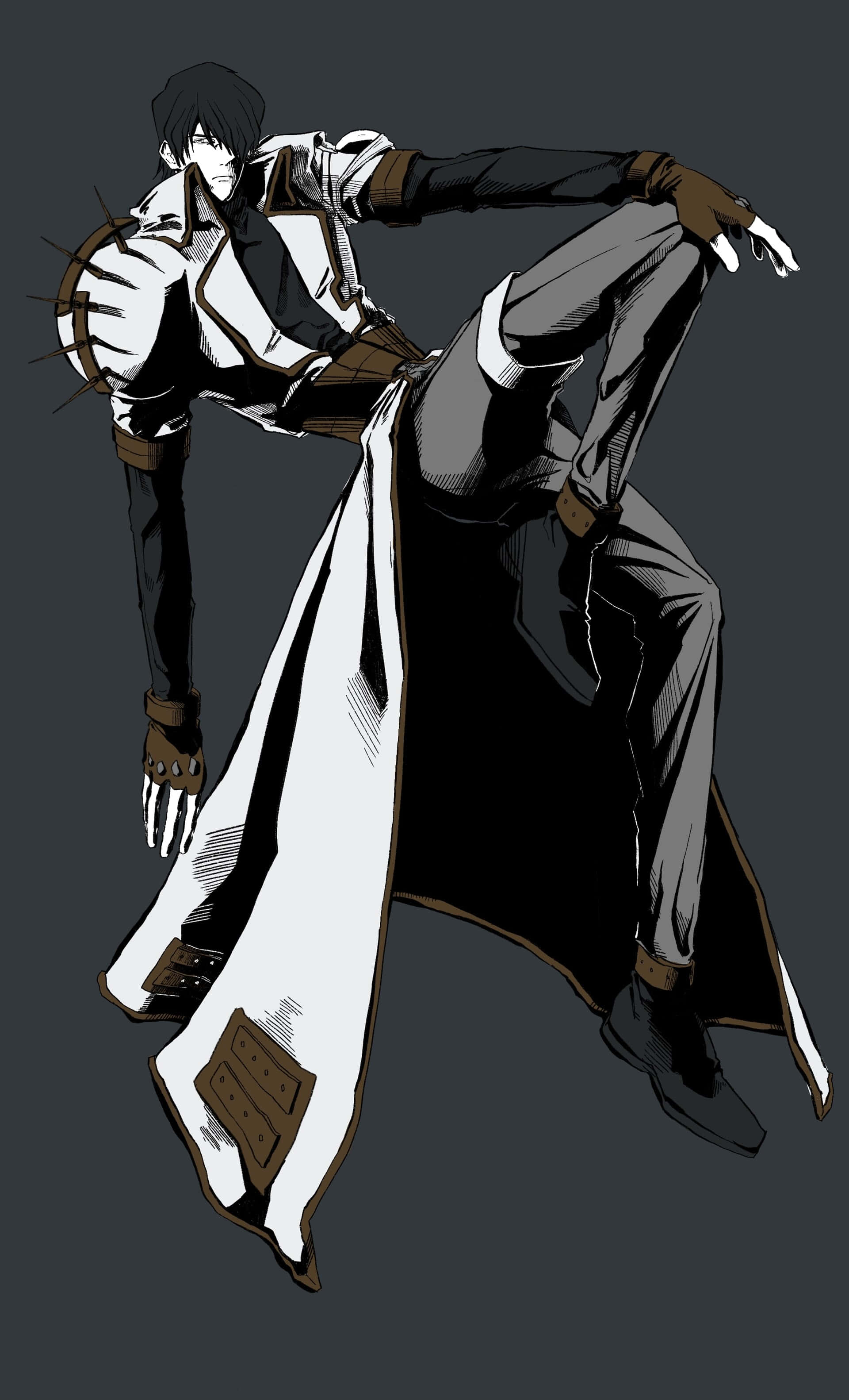 Legato Bluesummers, white coat, black pants, 2K Phone Wallpaper