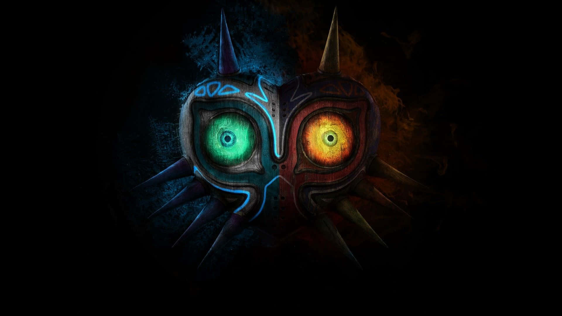 Legend, glowing green eyes, orange eyes, Full HD Desktop Wallpaper