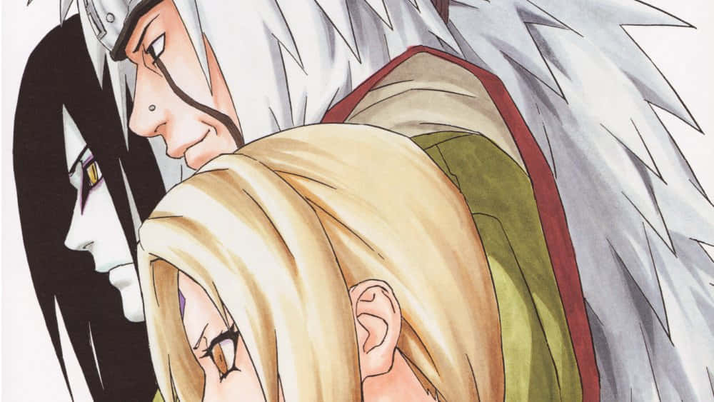 Legendary Sannin, anime characters, distinct hair colors, SD Desktop Wallpaper
