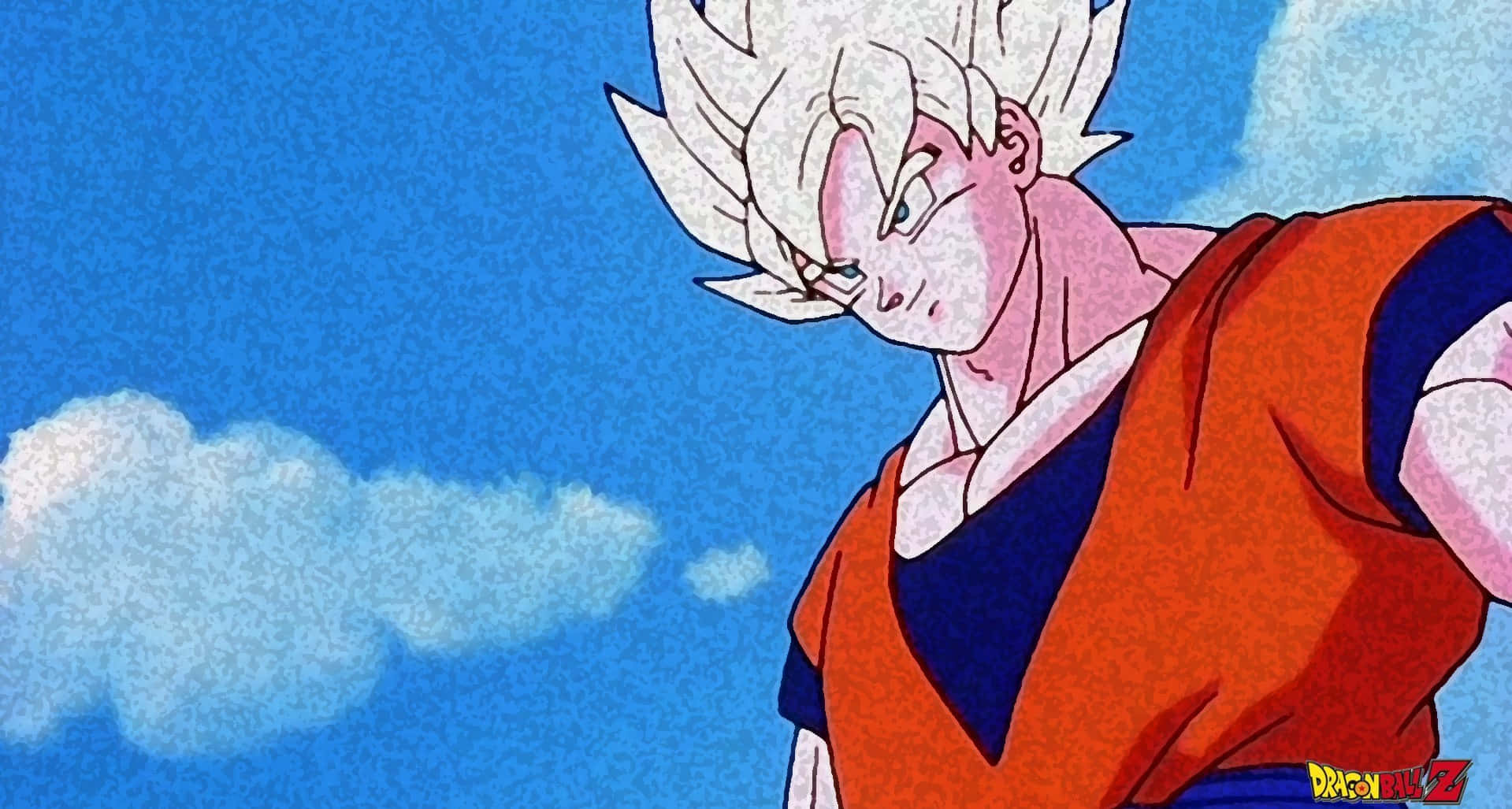Legendary Super Saiyan, spiky white hair, orange gi, HD Desktop Wallpaper
