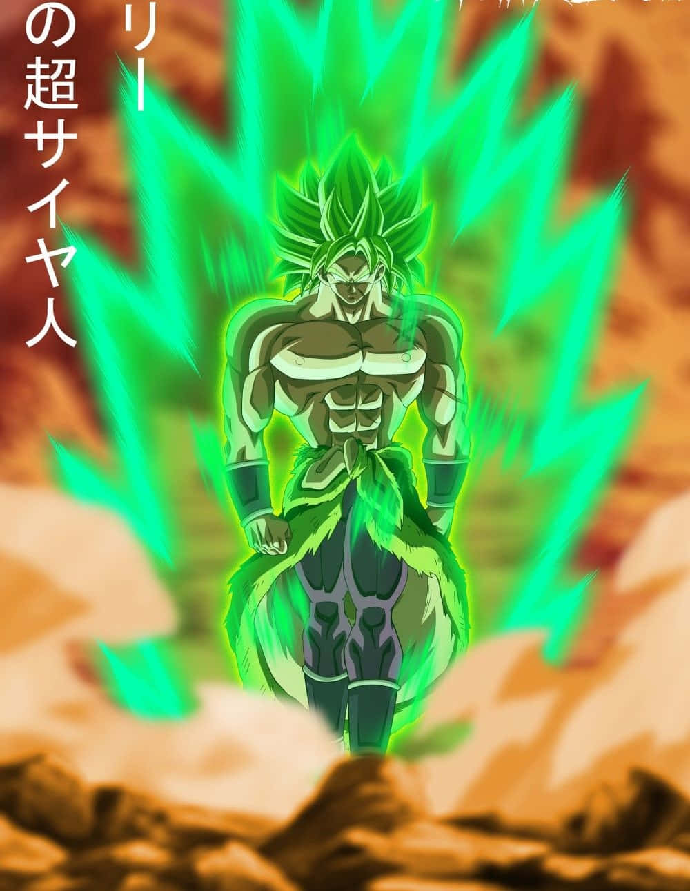 Legendary Super Saiyan, green spiky hair, aura, HD Phone Wallpaper