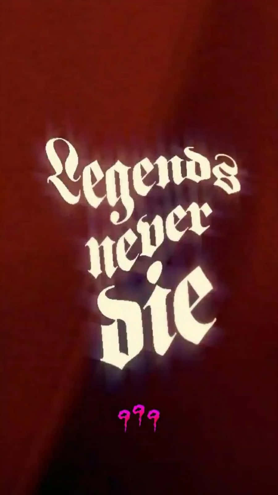 Legends Never Die, glowing white text, 999, HD Phone Wallpaper