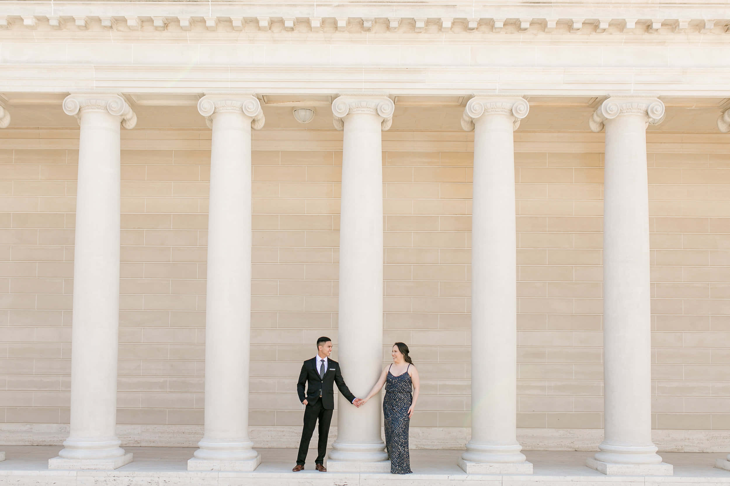 Legion Of Honor, colonnade, white columns, Full HD Desktop Wallpaper