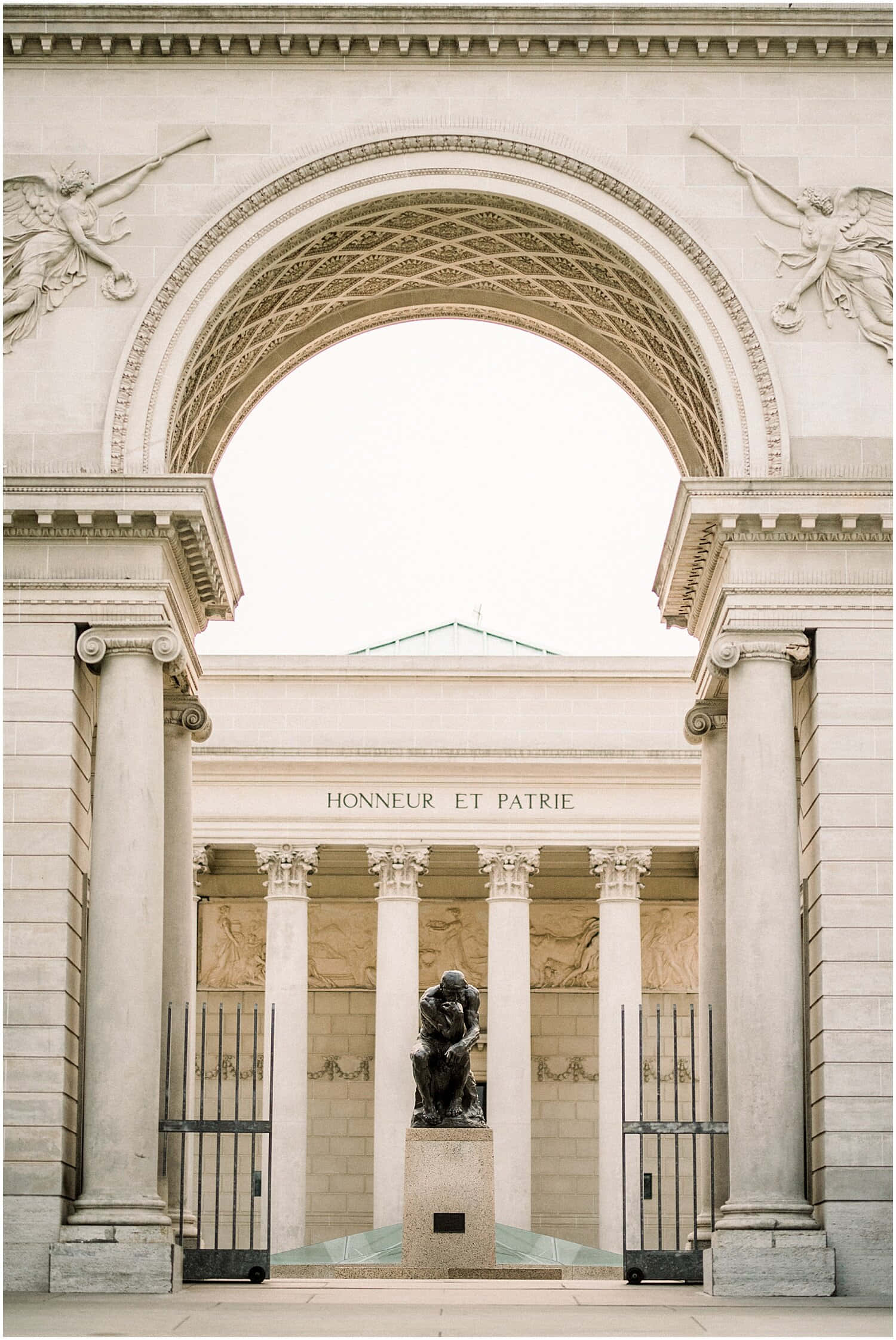 Legion Of Honor, archway, classical building, Full HD Phone Wallpaper