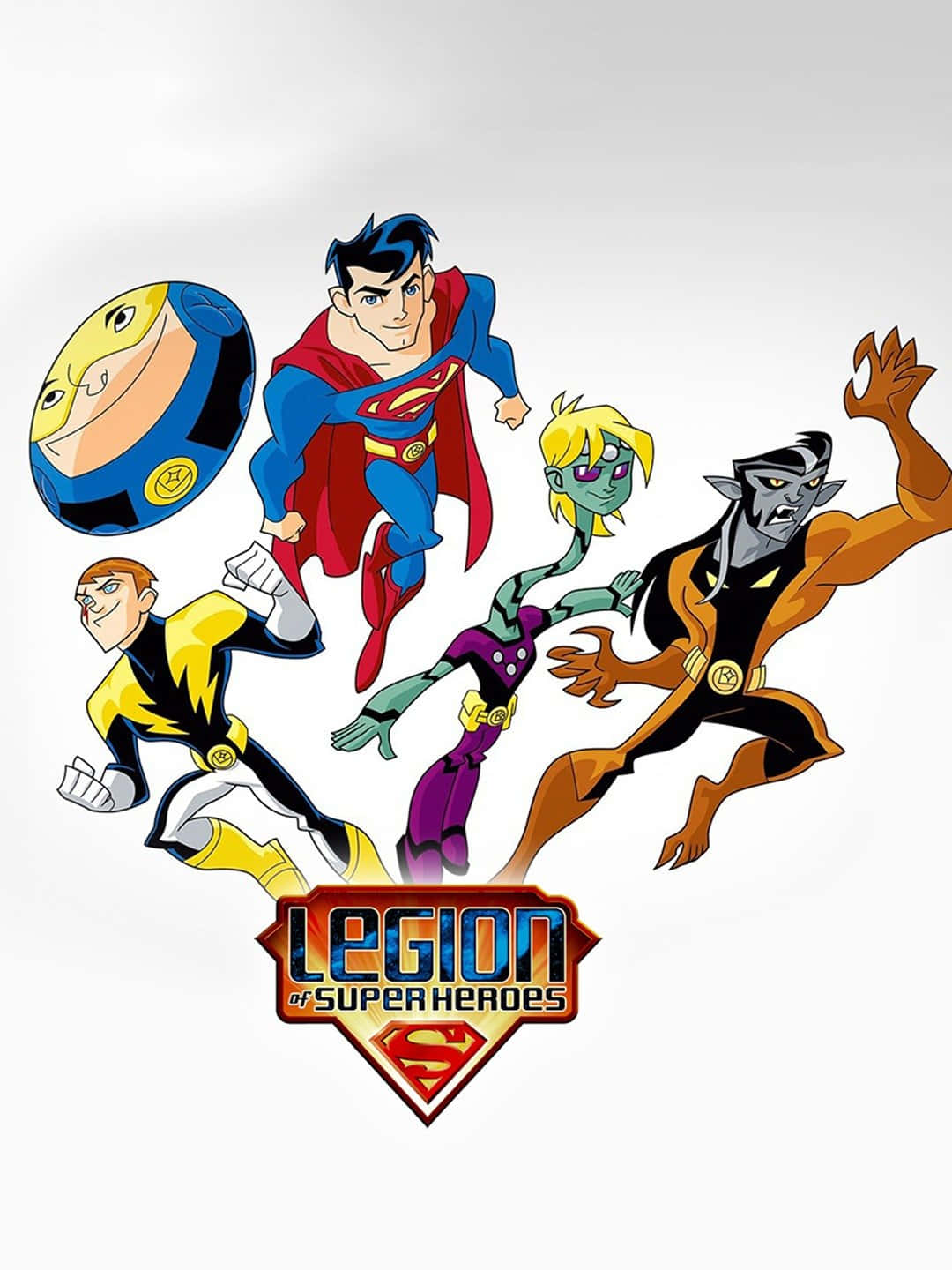 Legion Of Super Heroes, colorful costumes, bold logo, HD Phone Wallpaper