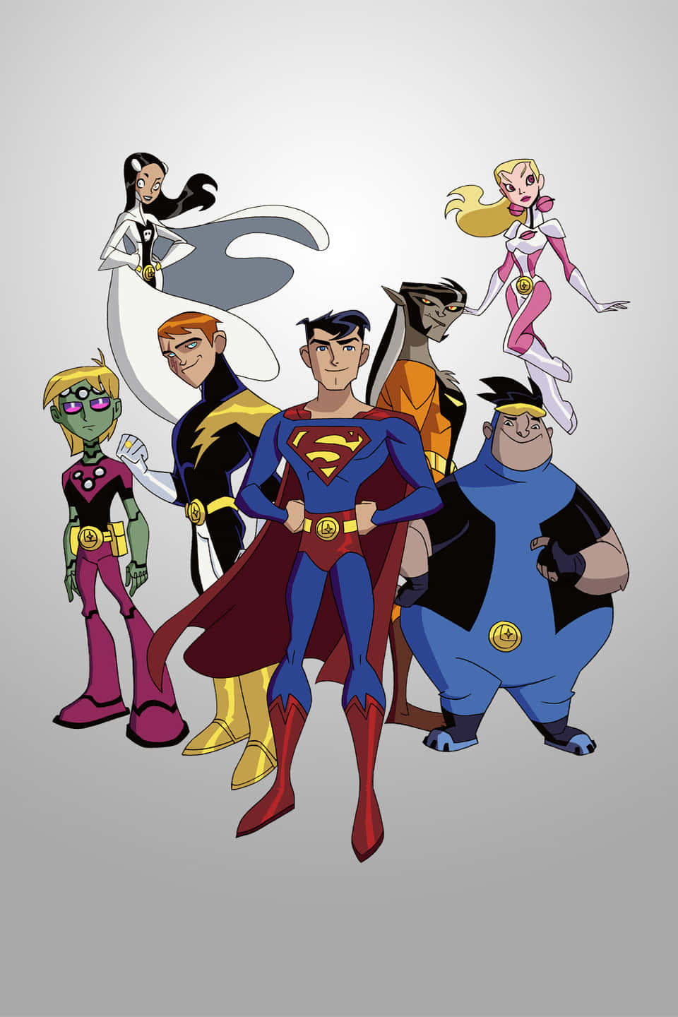 Legion Of Super Heroes, animated superheroes, colorful costumes, HD Phone Wallpaper