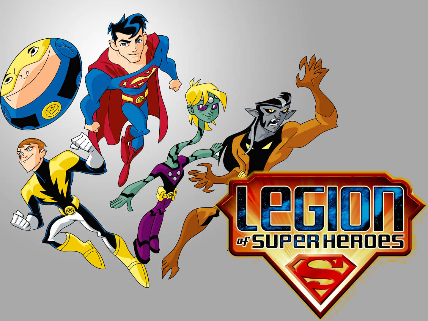 Legion Of Super Heroes, Legion of Super Heroes logo, gray background, HD Desktop Wallpaper