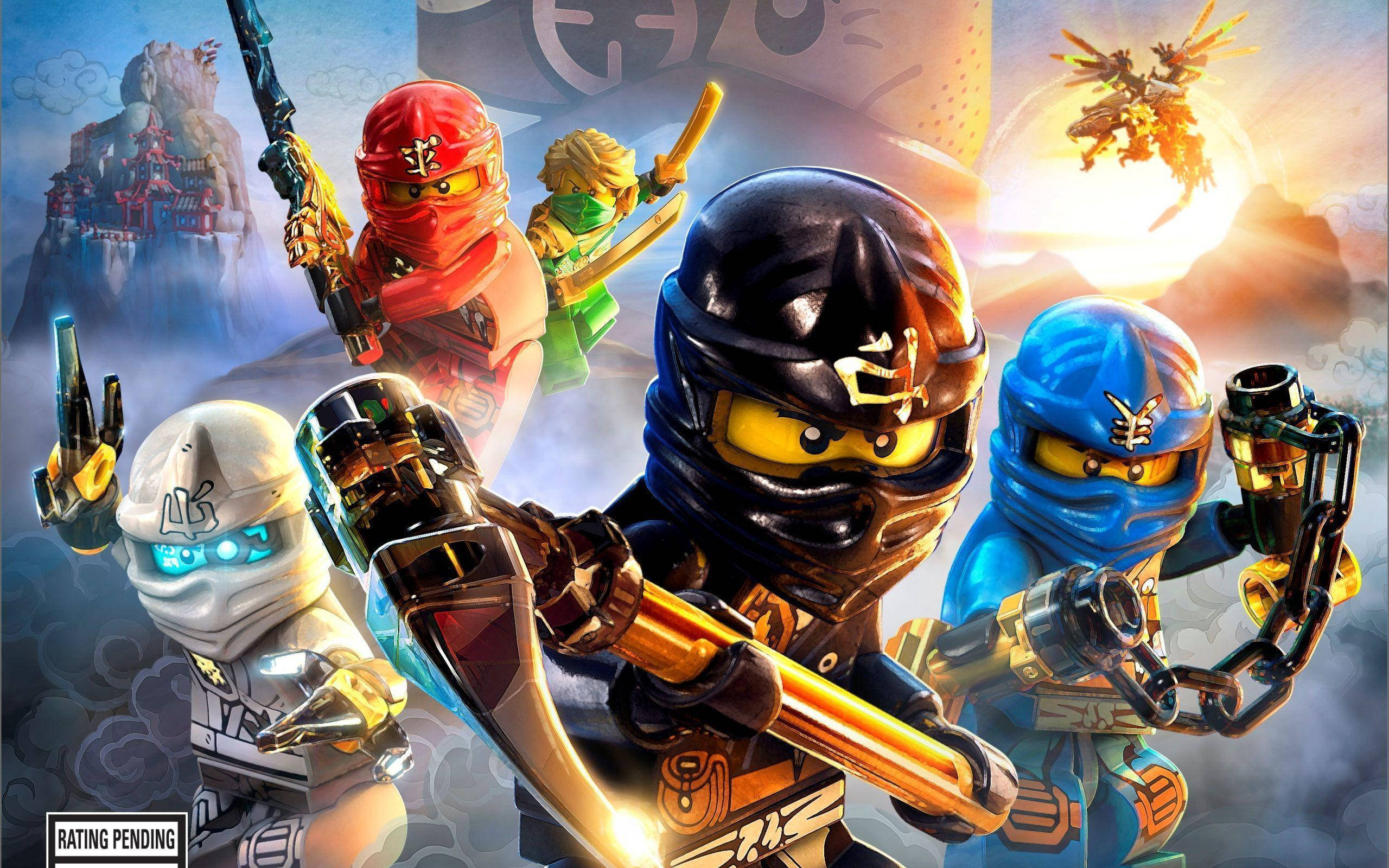 Lego Ninjago, ninja gear, dragon, 2K Desktop Wallpaper