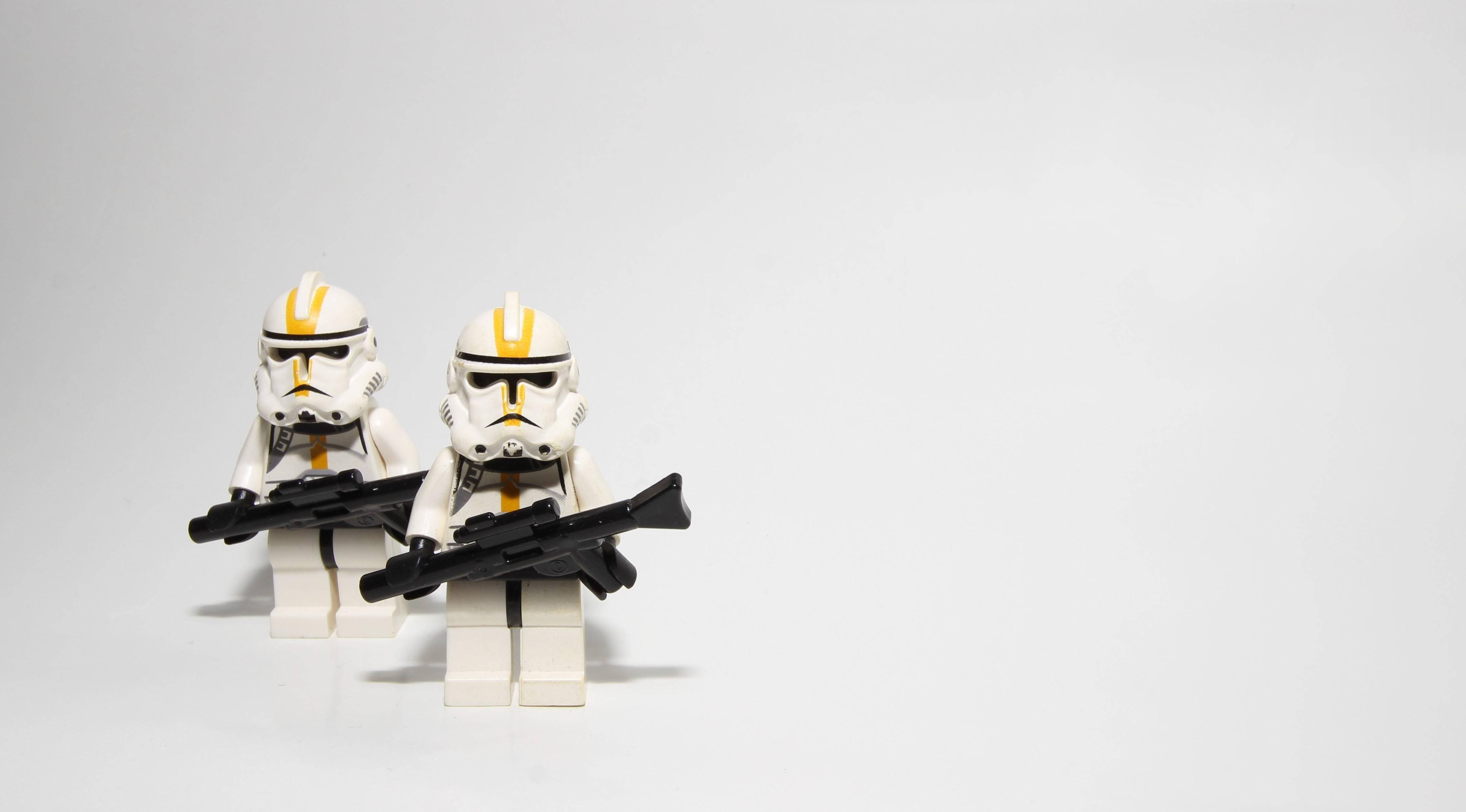 Lego Star Wars, clone trooper, white, 4K Desktop Wallpaper