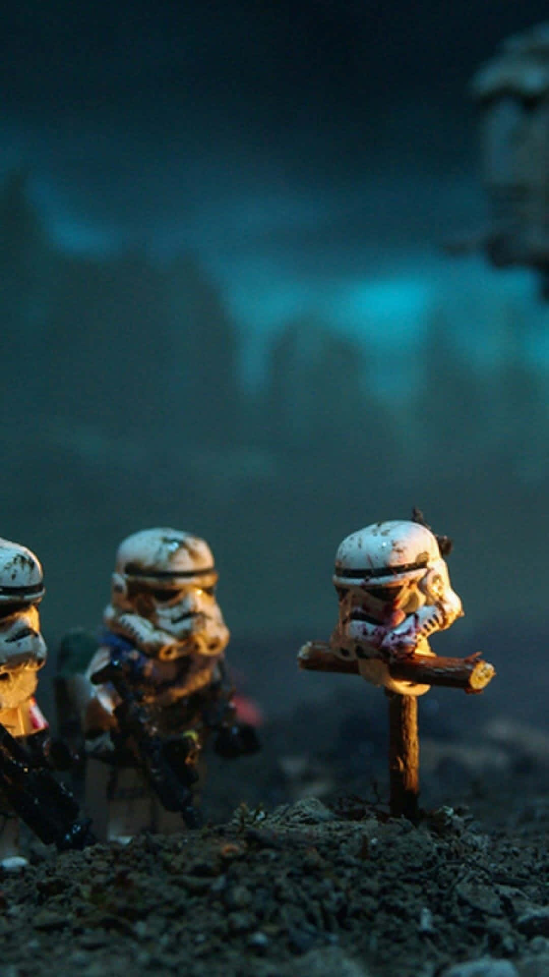 Lego Star Wars, stormtrooper, dirt road, Full HD Phone Wallpaper