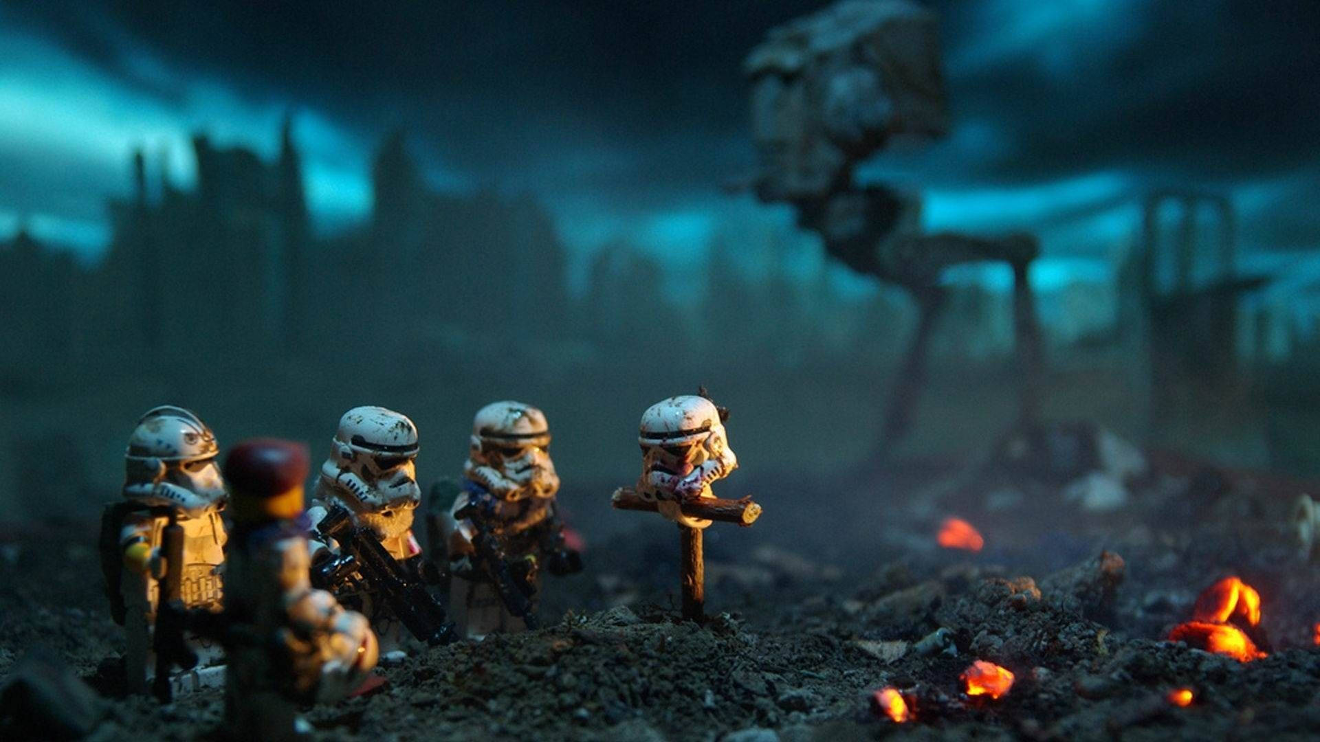 Legoland, stormtroopers, battlefield, Full HD Desktop Wallpaper