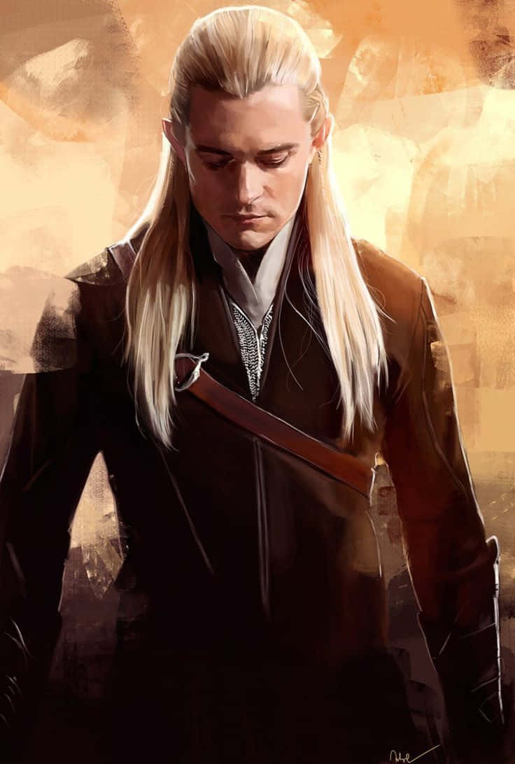 Legolas, bow and arrow, long blonde hair, SD Phone Wallpaper