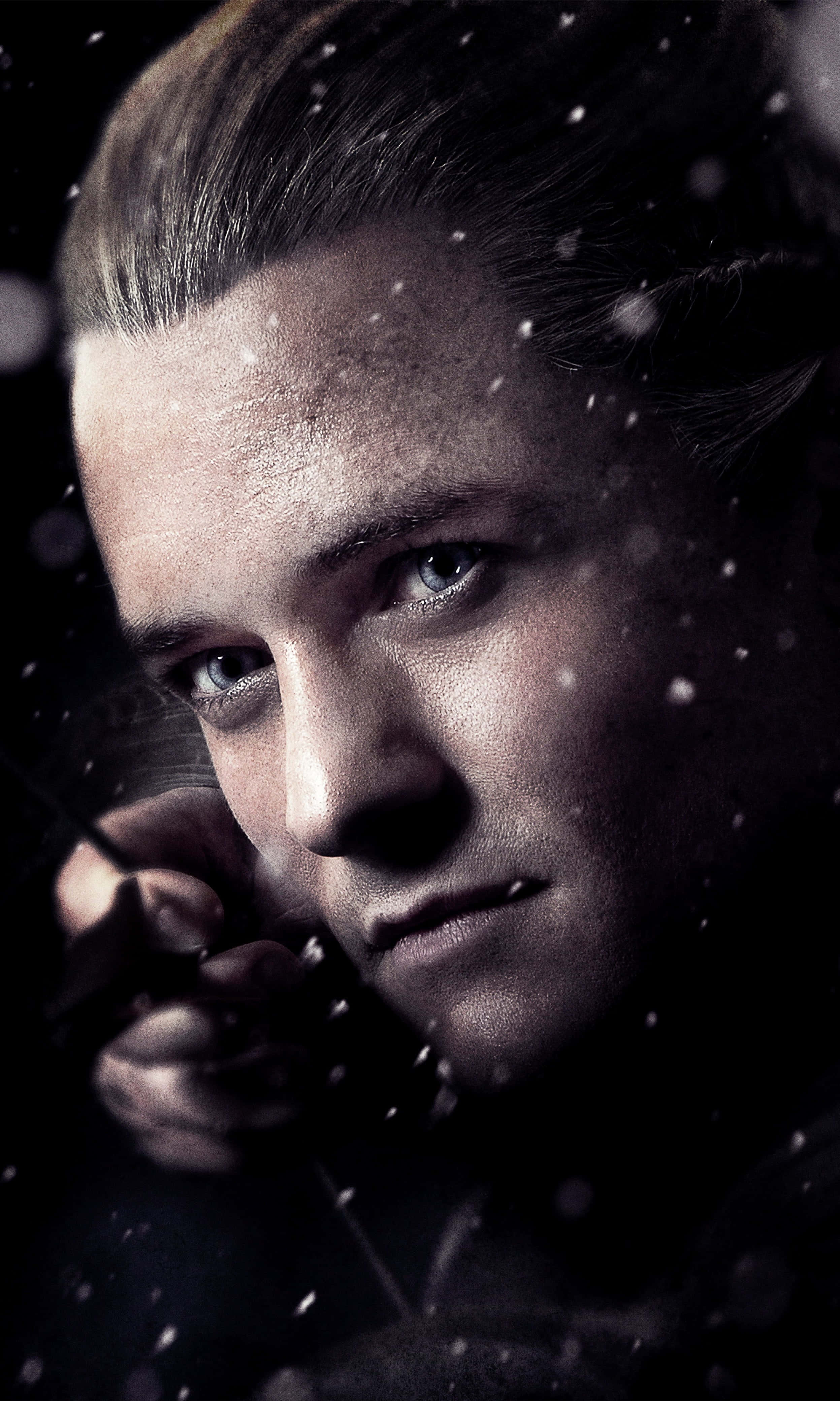 Legolas, intense blue eyes, bow, 4K Phone Wallpaper