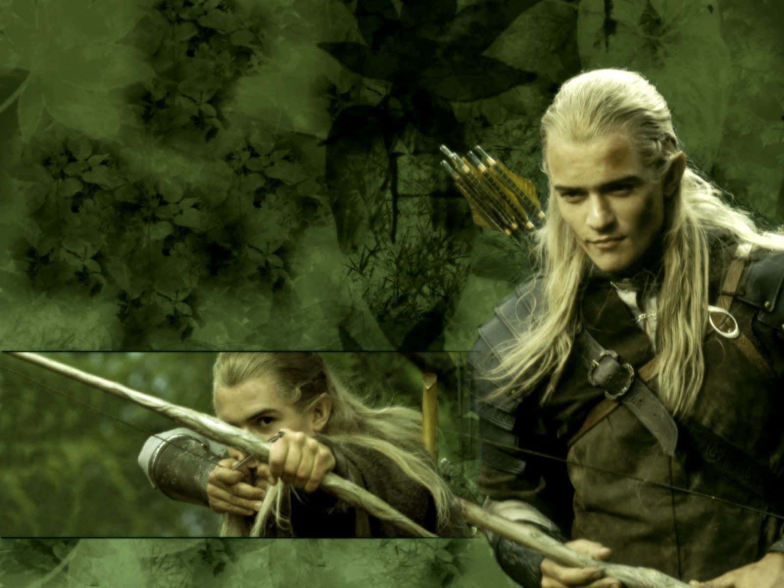 Legolas, elf archer, long white hair, HD Desktop Wallpaper