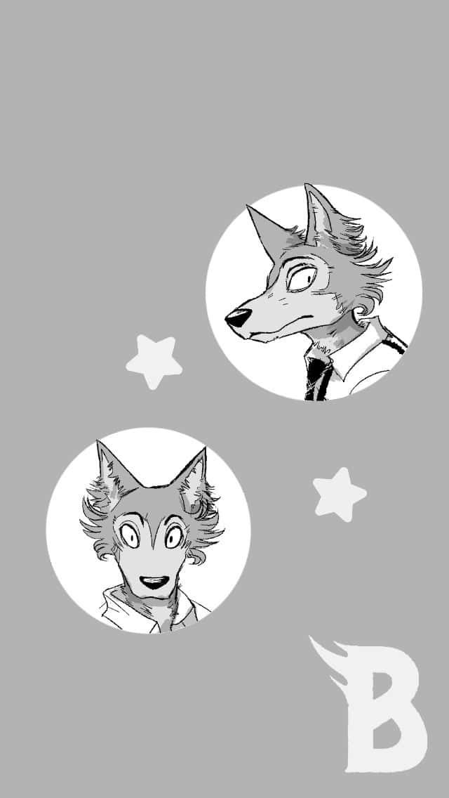 Legosi, anime wolf characters, circular frames, SD Phone Wallpaper