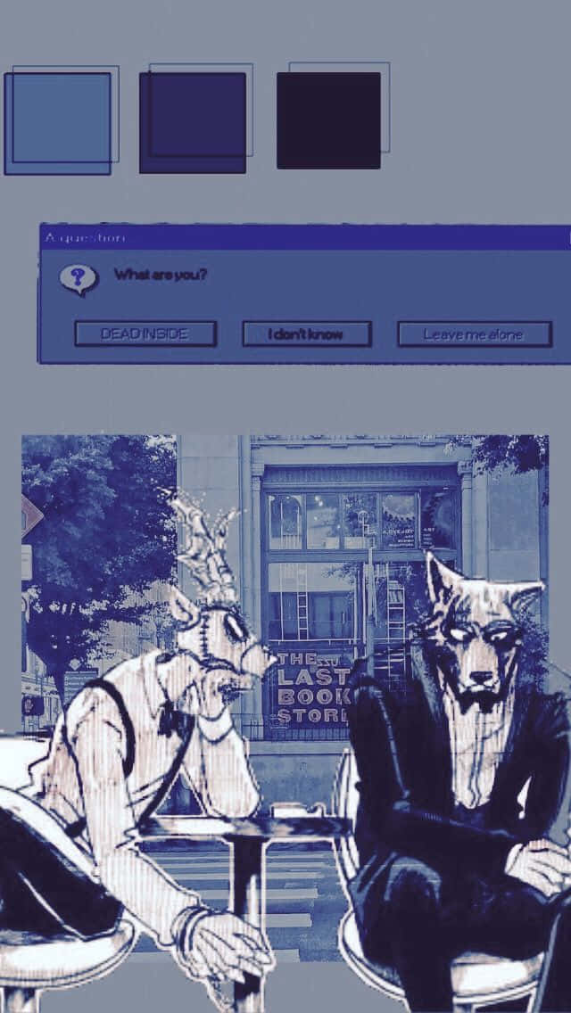 Legosi, anthropomorphic animals, cafe table, SD Phone Wallpaper
