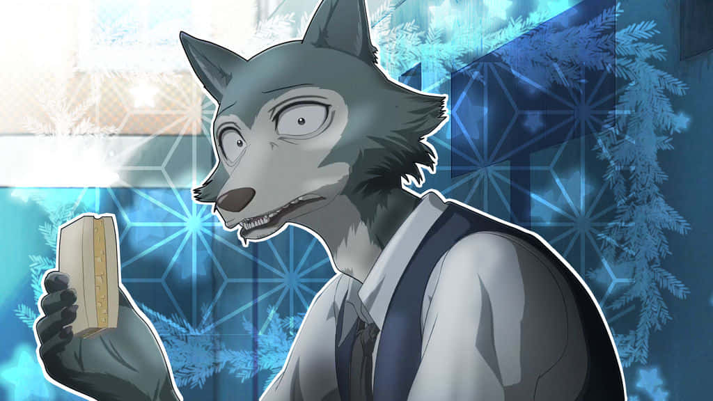 Legosi, wolf-like anime character, suit, SD Desktop Wallpaper