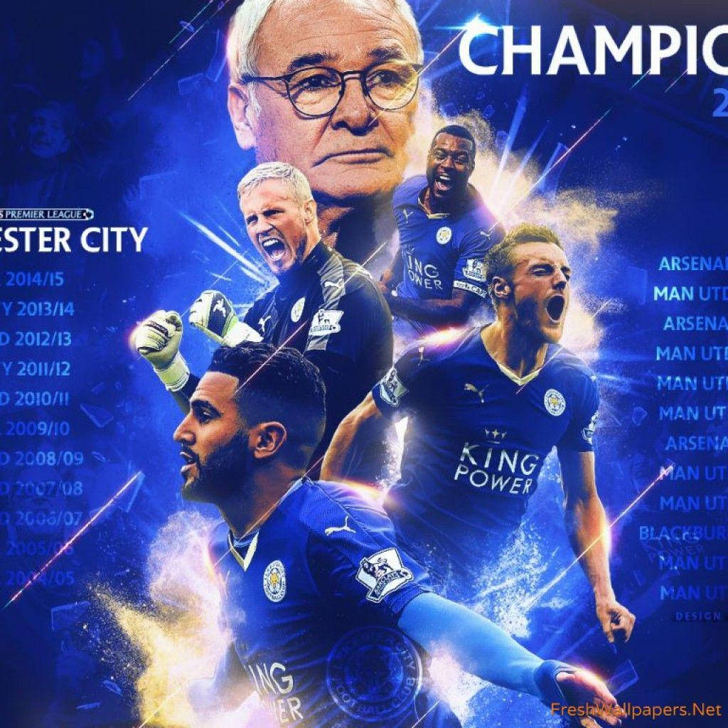 Leicester City, football players, manager, SD Desktop Wallpaper