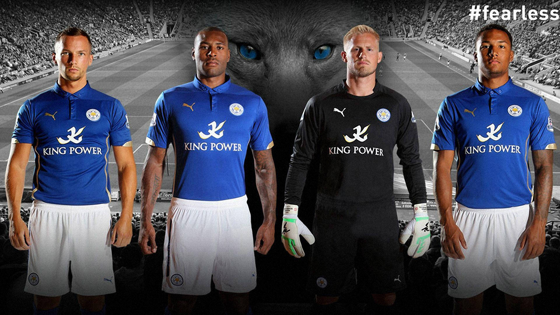 Leicester City, blue and black kits, stadium backdrop, Full HD Desktop Wallpaper