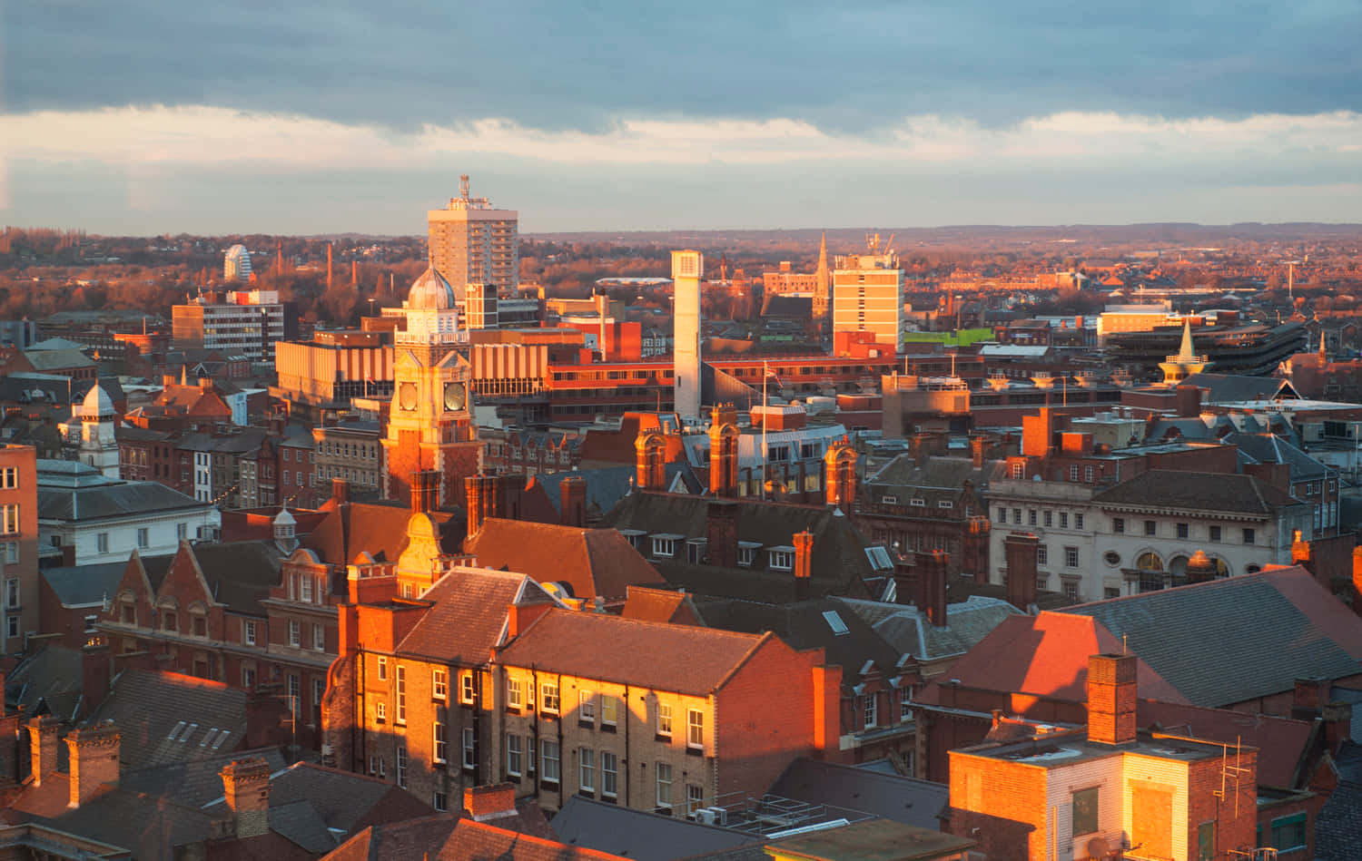 Leicester, United Kingdom, Sunset, HD Desktop Wallpaper