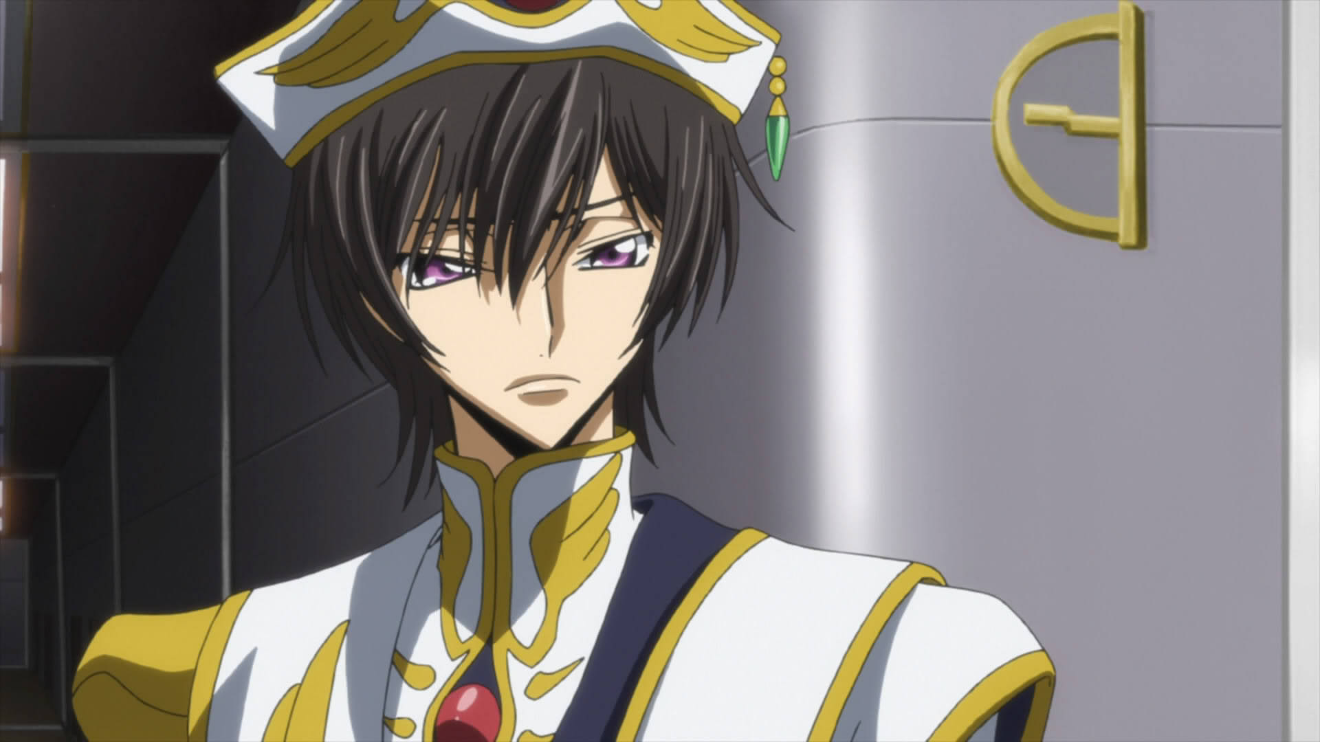 Lelouch Lamperouge, white gold uniform, crown, Full HD Desktop Wallpaper