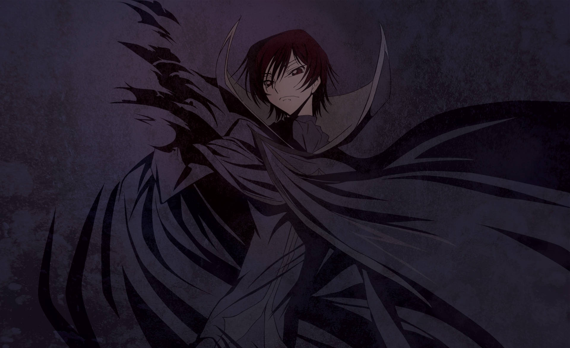 Lelouch lamperouge, dark-haired, bat-like wings, Full HD Desktop Wallpaper