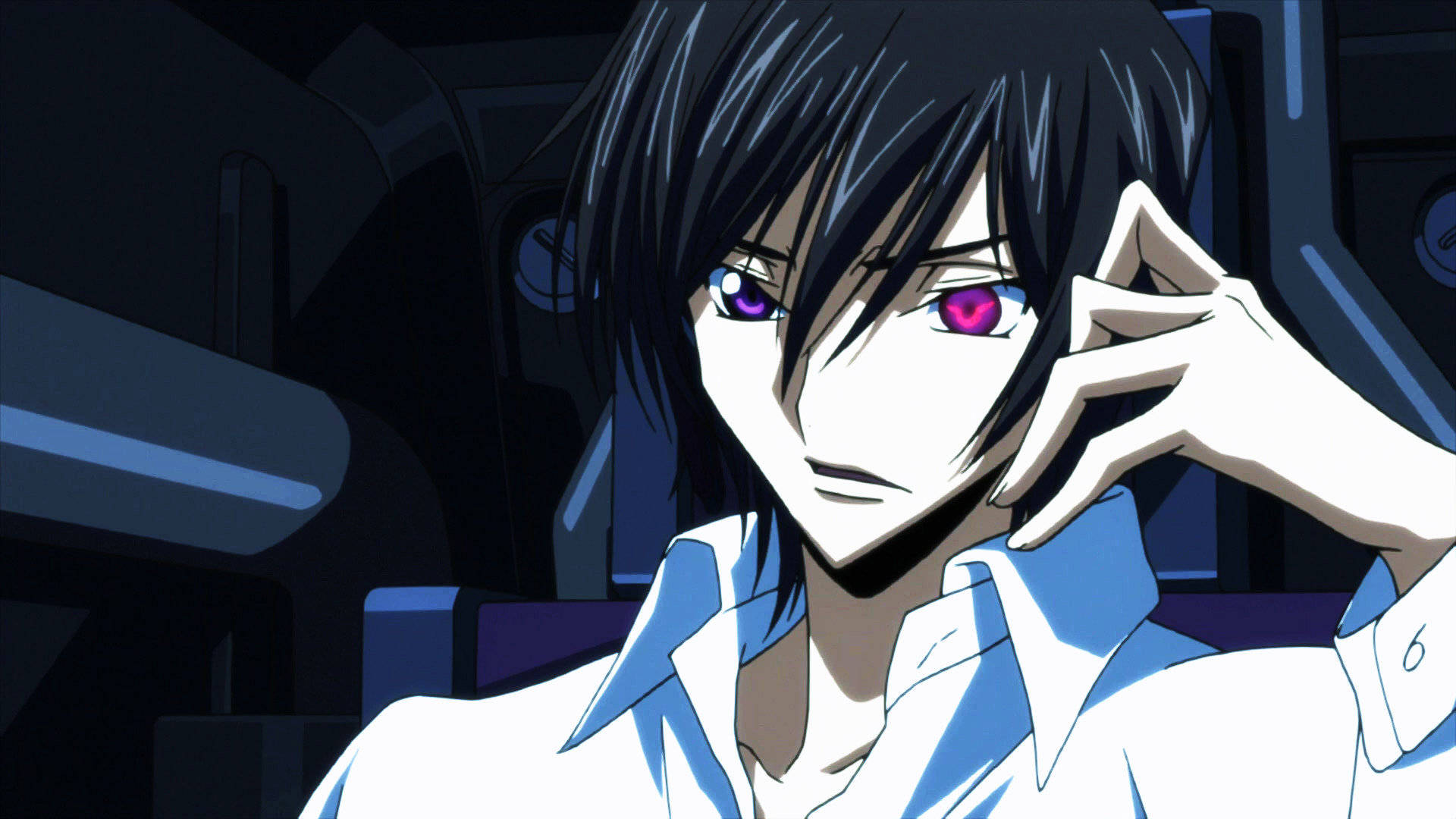 Lelouch Lamperouge, black hair, mismatched purple eyes, Full HD Desktop Wallpaper