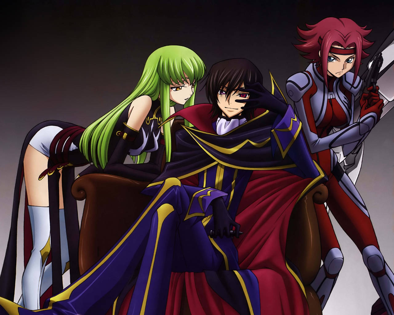 Lelouch Lamperouge, anime characters, dimly lit room, HD Desktop Wallpaper