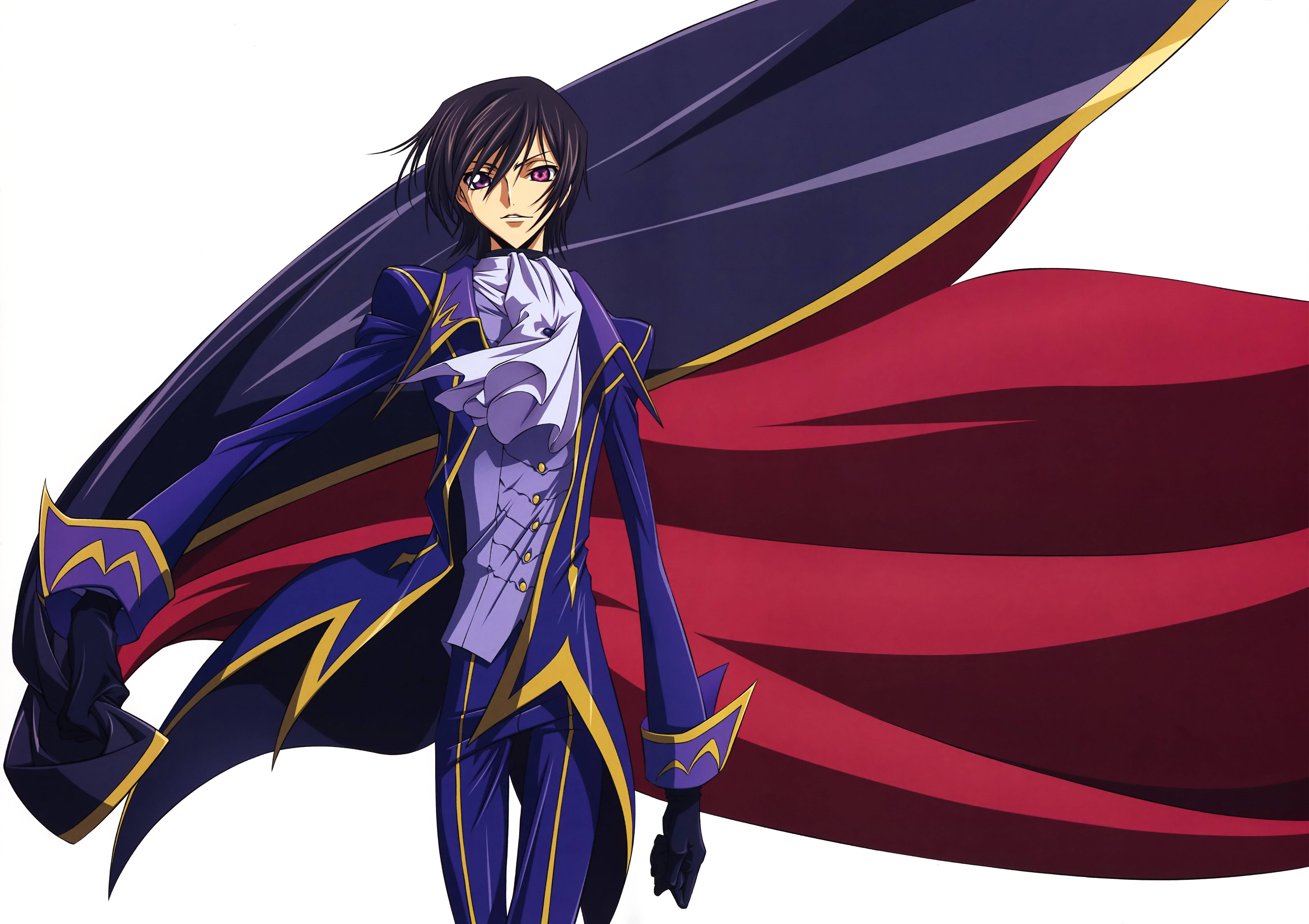 Lelouch Lamperouge, purple and red cape, gold trim, 5K Desktop Wallpaper