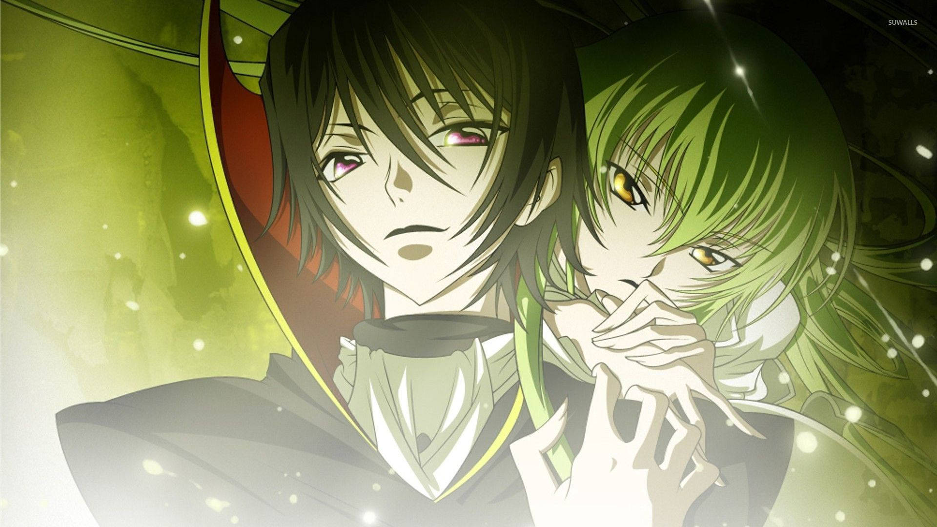 Lelouch Lamperouge, green hair, black hair, Full HD Desktop Wallpaper
