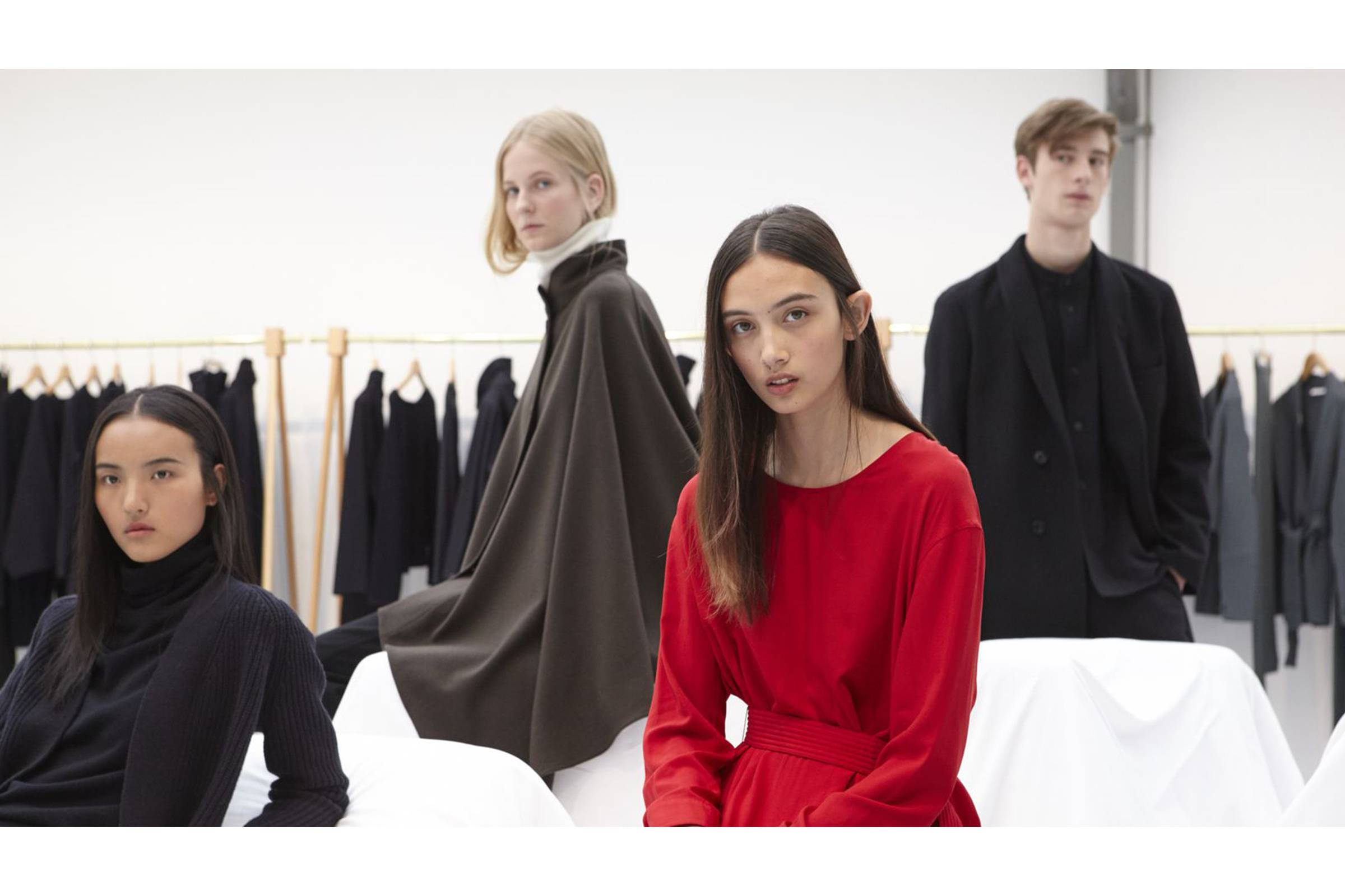 Lemaire, minimalist fashion, dark clothing racks, Full HD Desktop Wallpaper