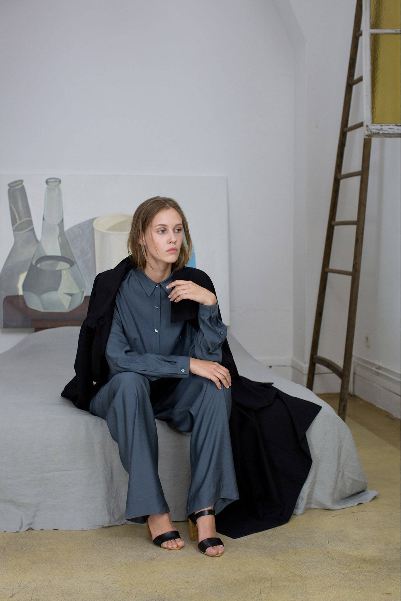 Lemaire, Spring 2013, muted blue attire, HD Phone Wallpaper