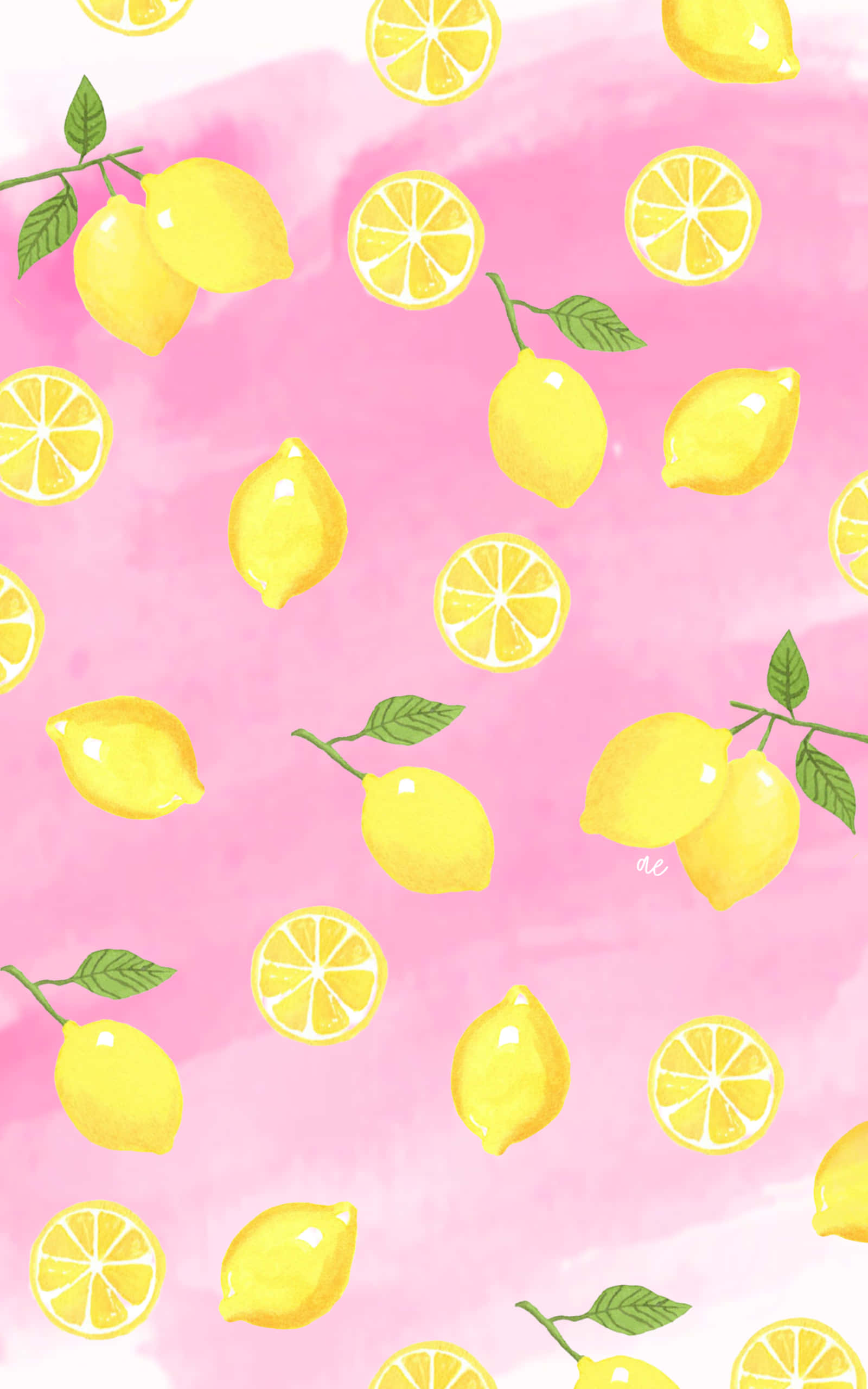 Lemon iPhone, vibrant yellow lemons, lemon slices, 2K Phone Wallpaper