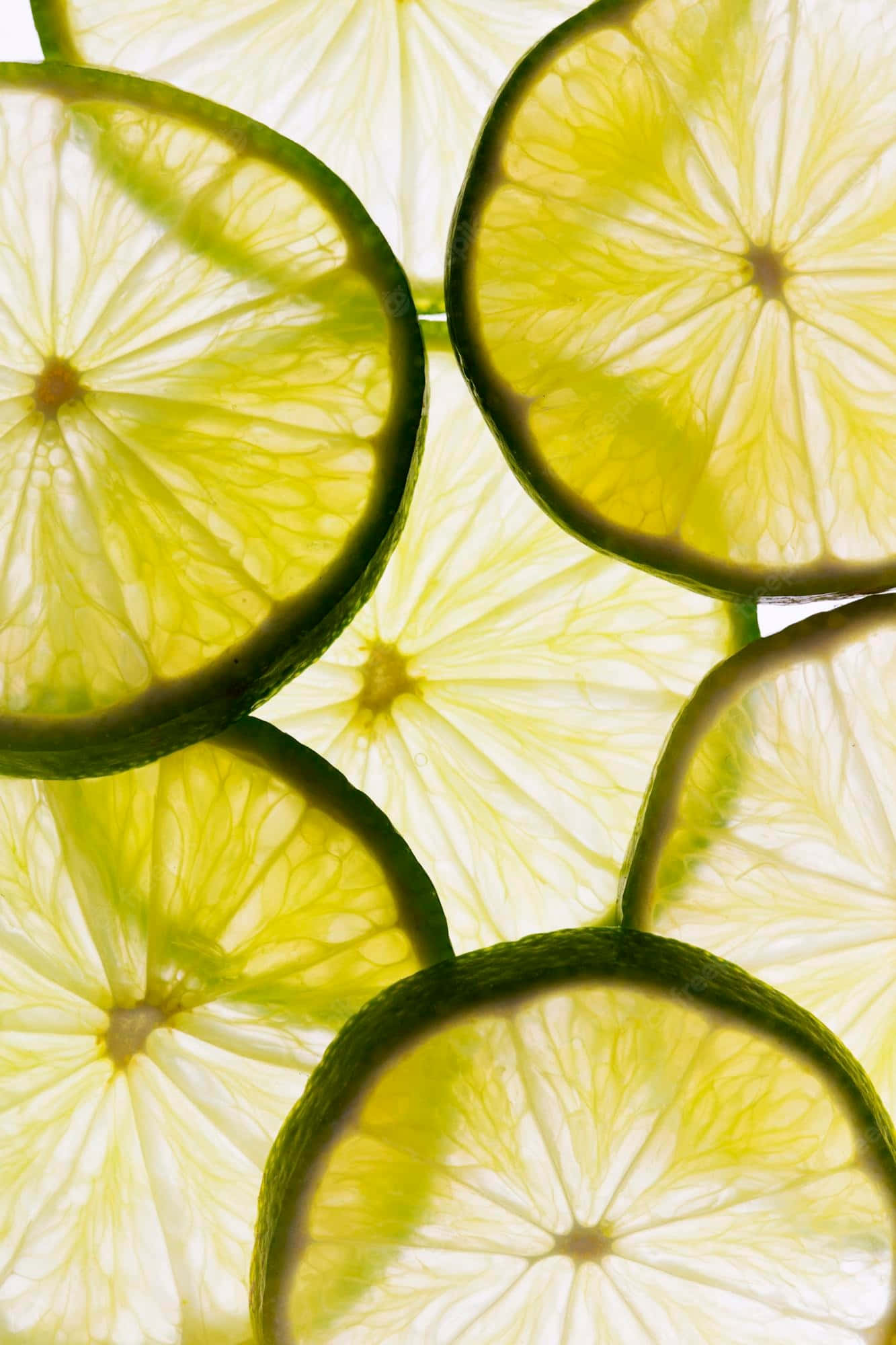 Lemon iPhone, lime slices, translucent yellow-green pulp, Full HD Phone Wallpaper