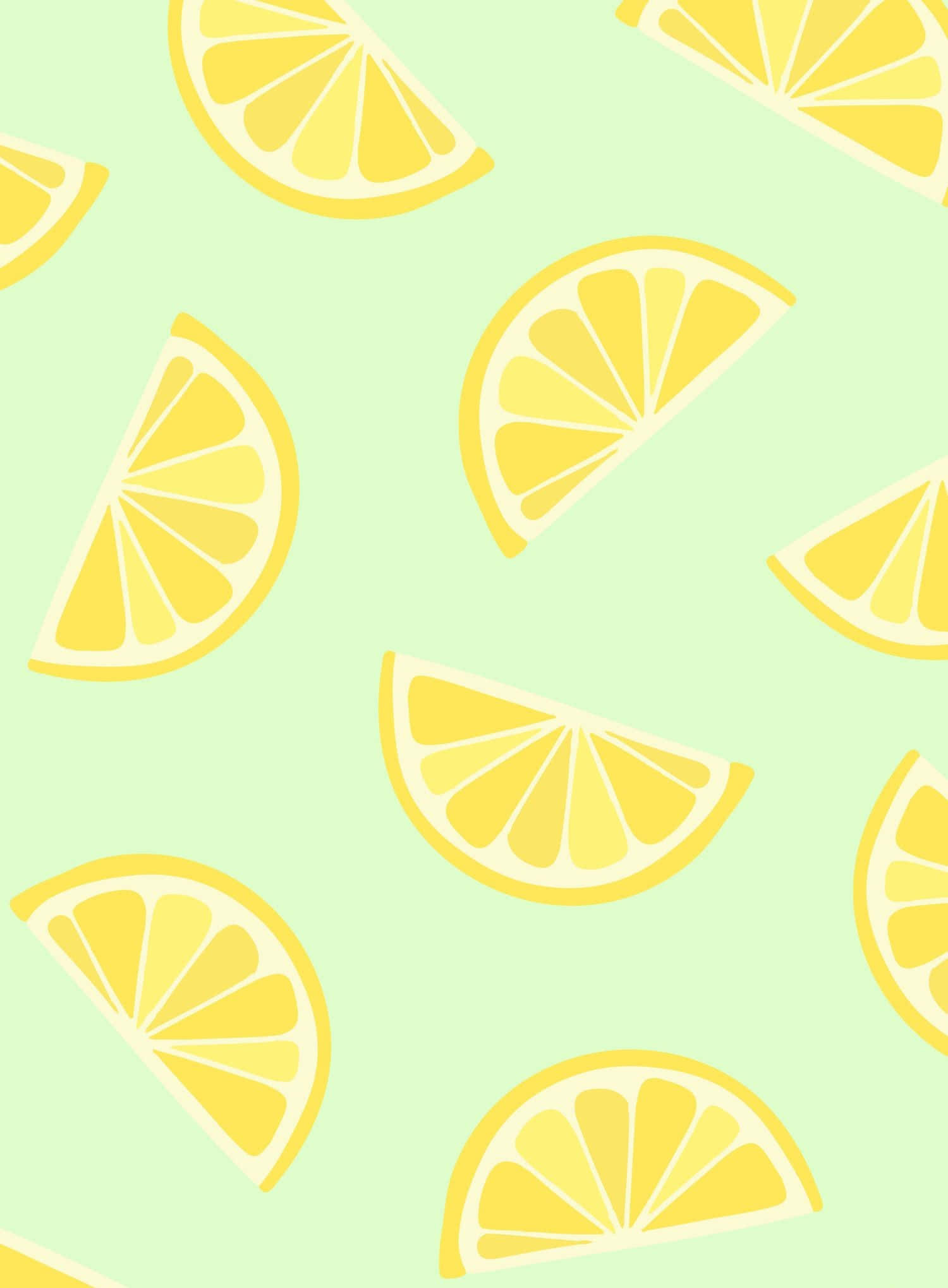 Lemon Slices, Green Background, iPhone, Full HD Phone Wallpaper
