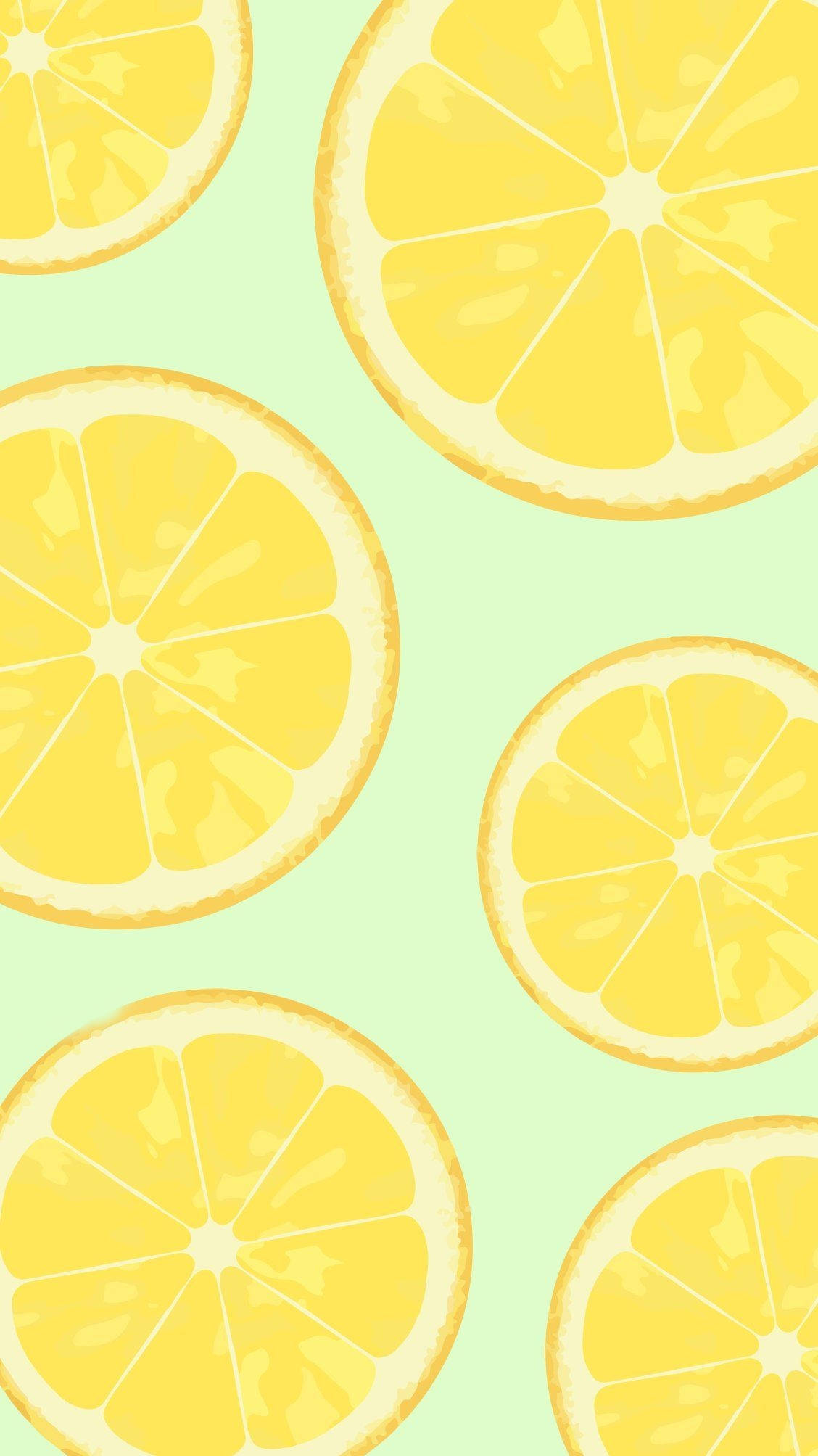 Summer Phone, lemon slices, vibrant yellow, Full HD Phone Wallpaper