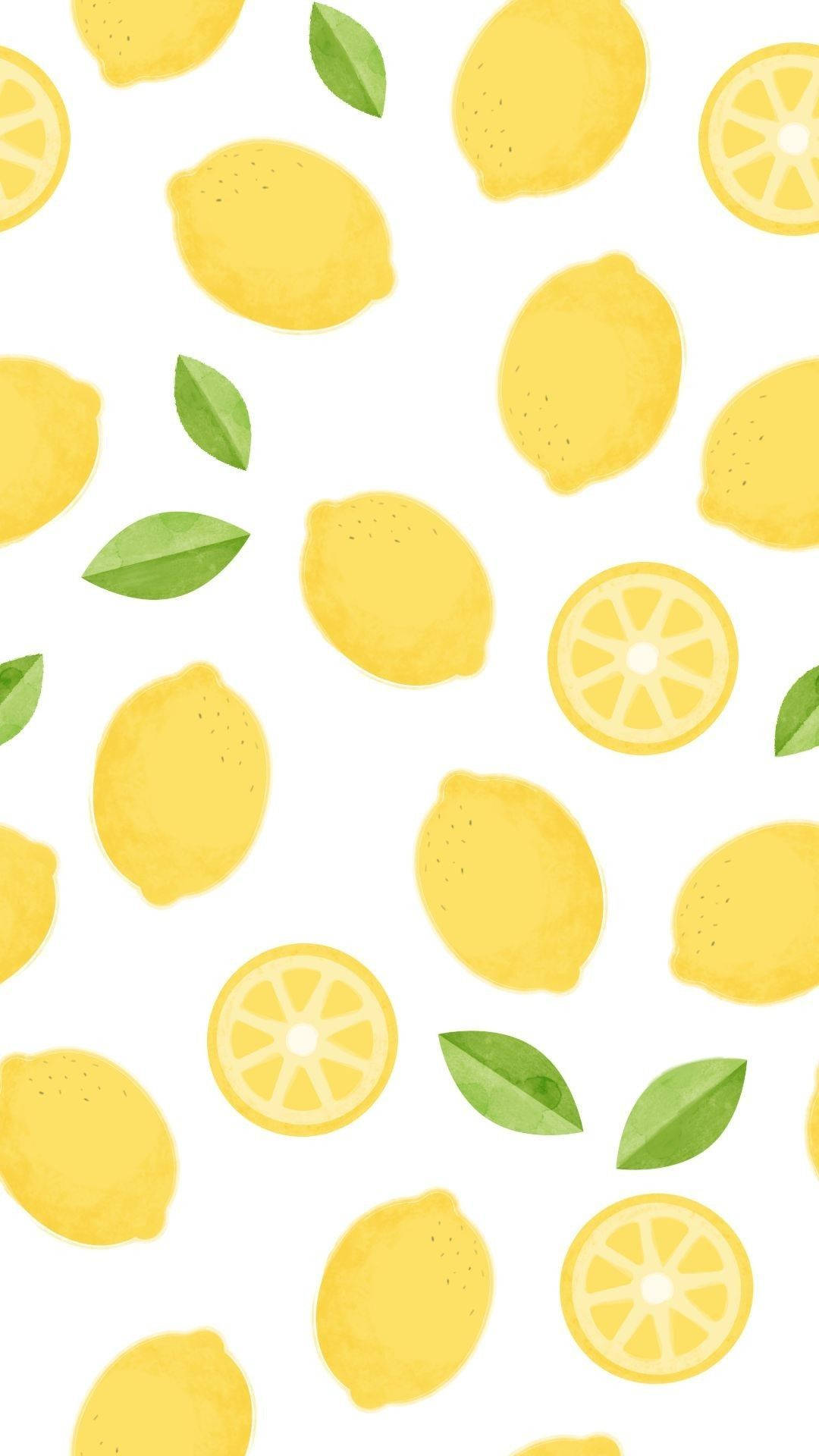 Lemon, bright yellow, green leaves, Full HD Phone Wallpaper