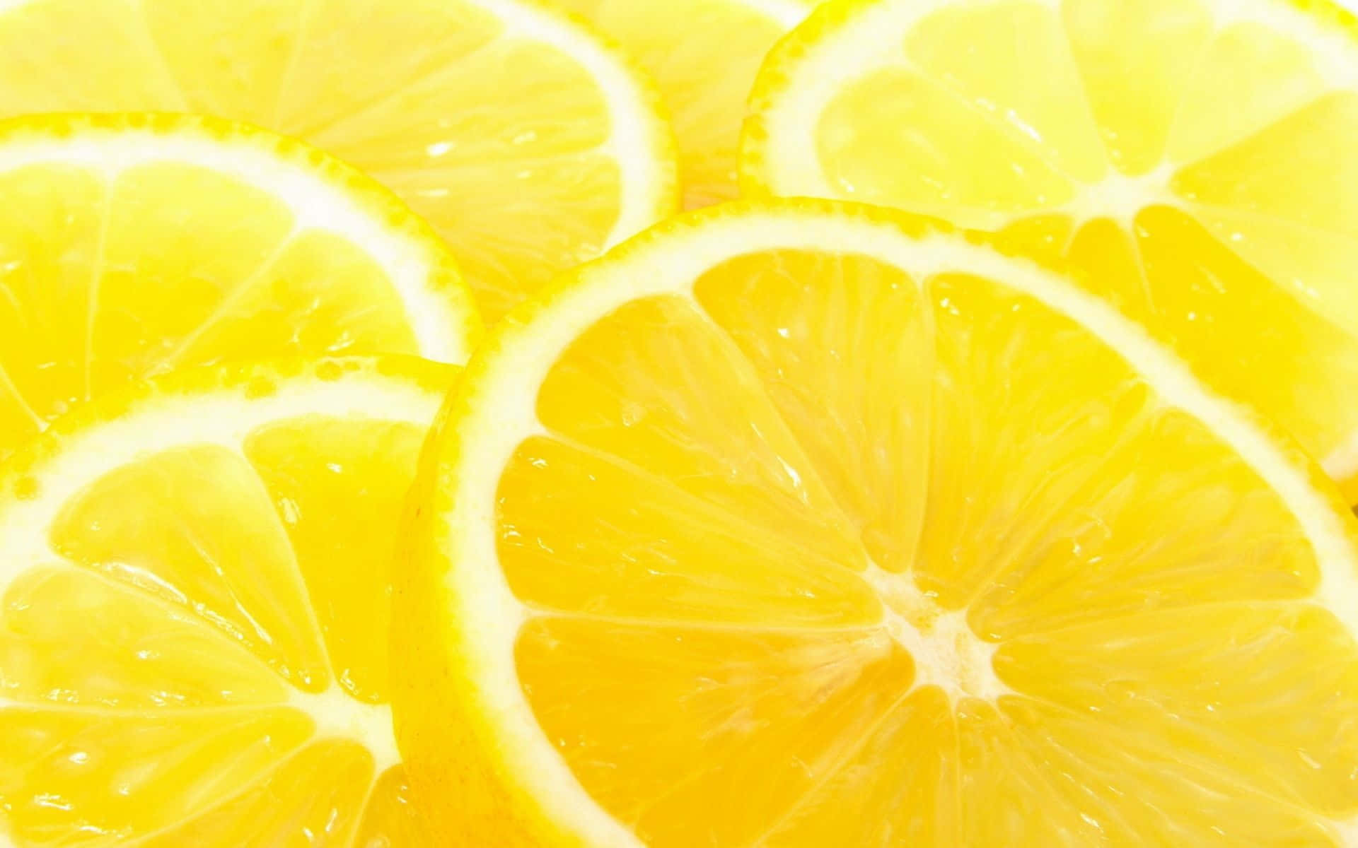 yellow lemon, juicy lemon slices, glistening with fresh juice, Full HD Desktop Wallpaper