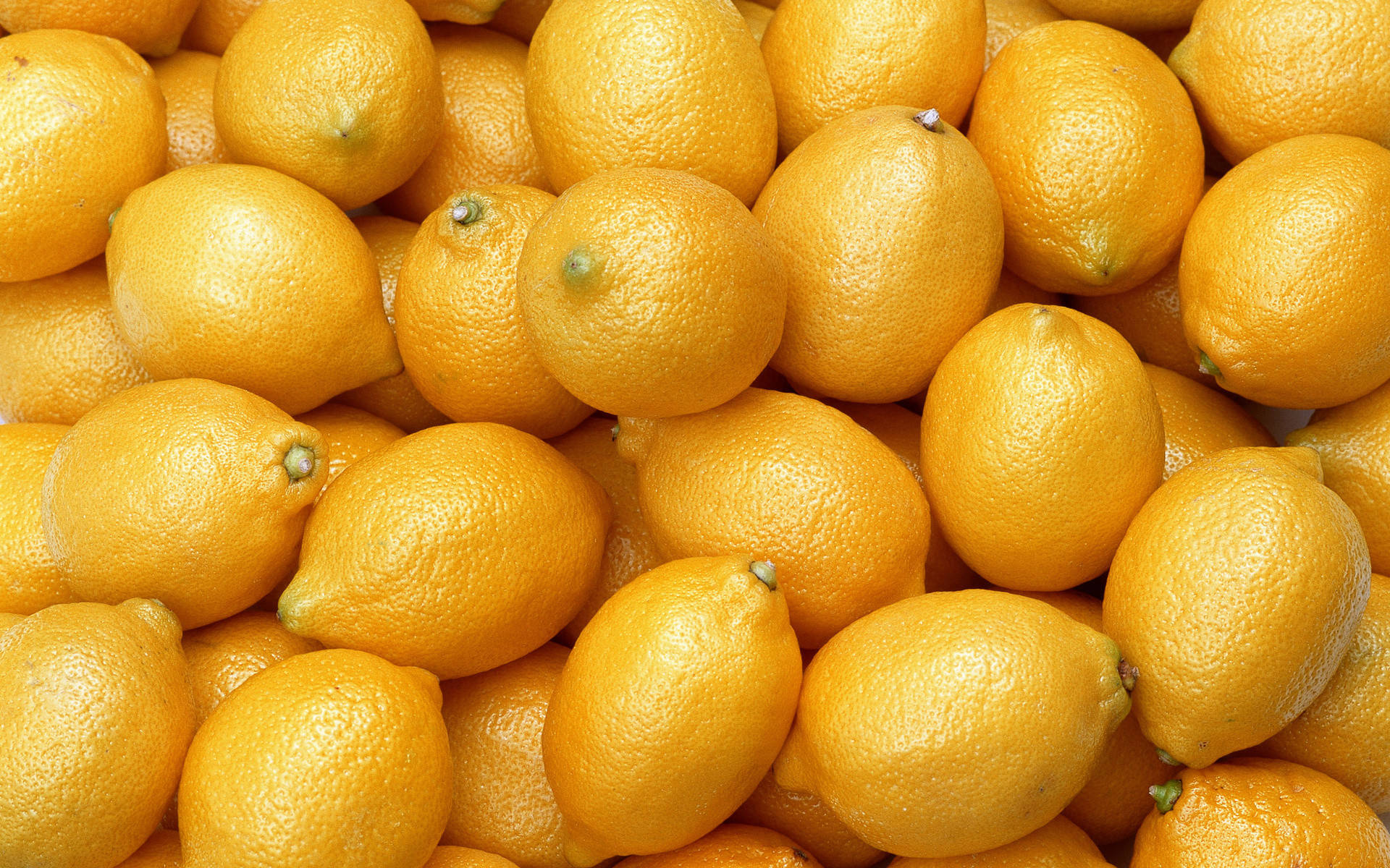 yellow lemon fruits, textured yellow rinds, glossy surfaces, Full HD Desktop Wallpaper