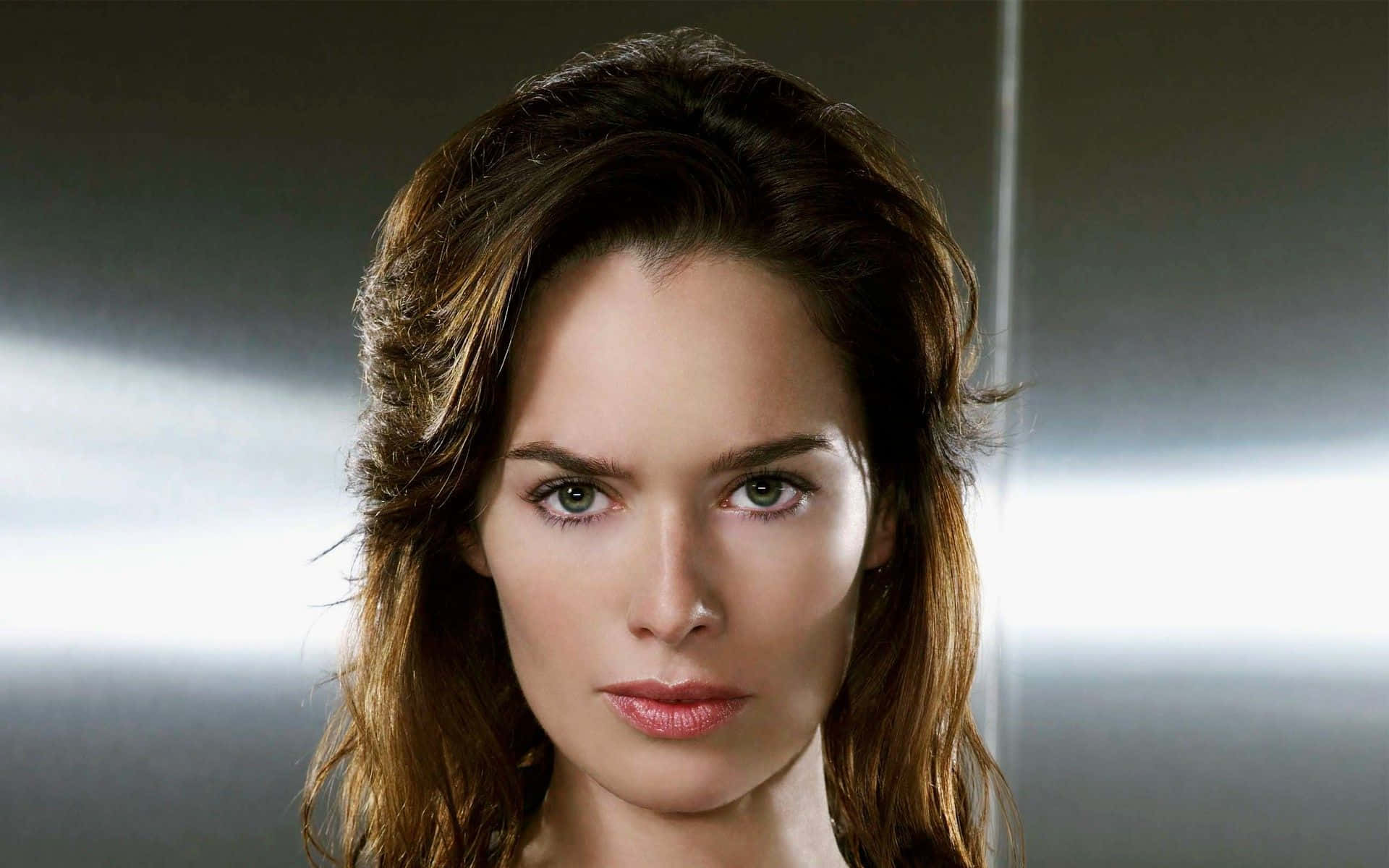 Lena Headey, brown hair, green eyes, Full HD Desktop Wallpaper
