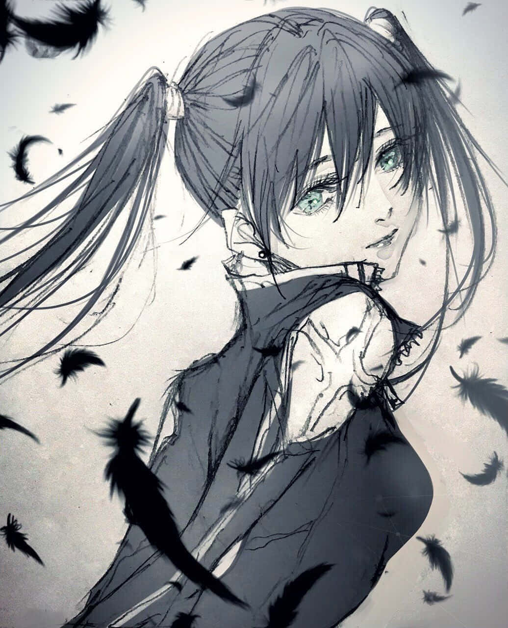 Lenalee Lee, green eyes, twin ponytails, HD Phone Wallpaper