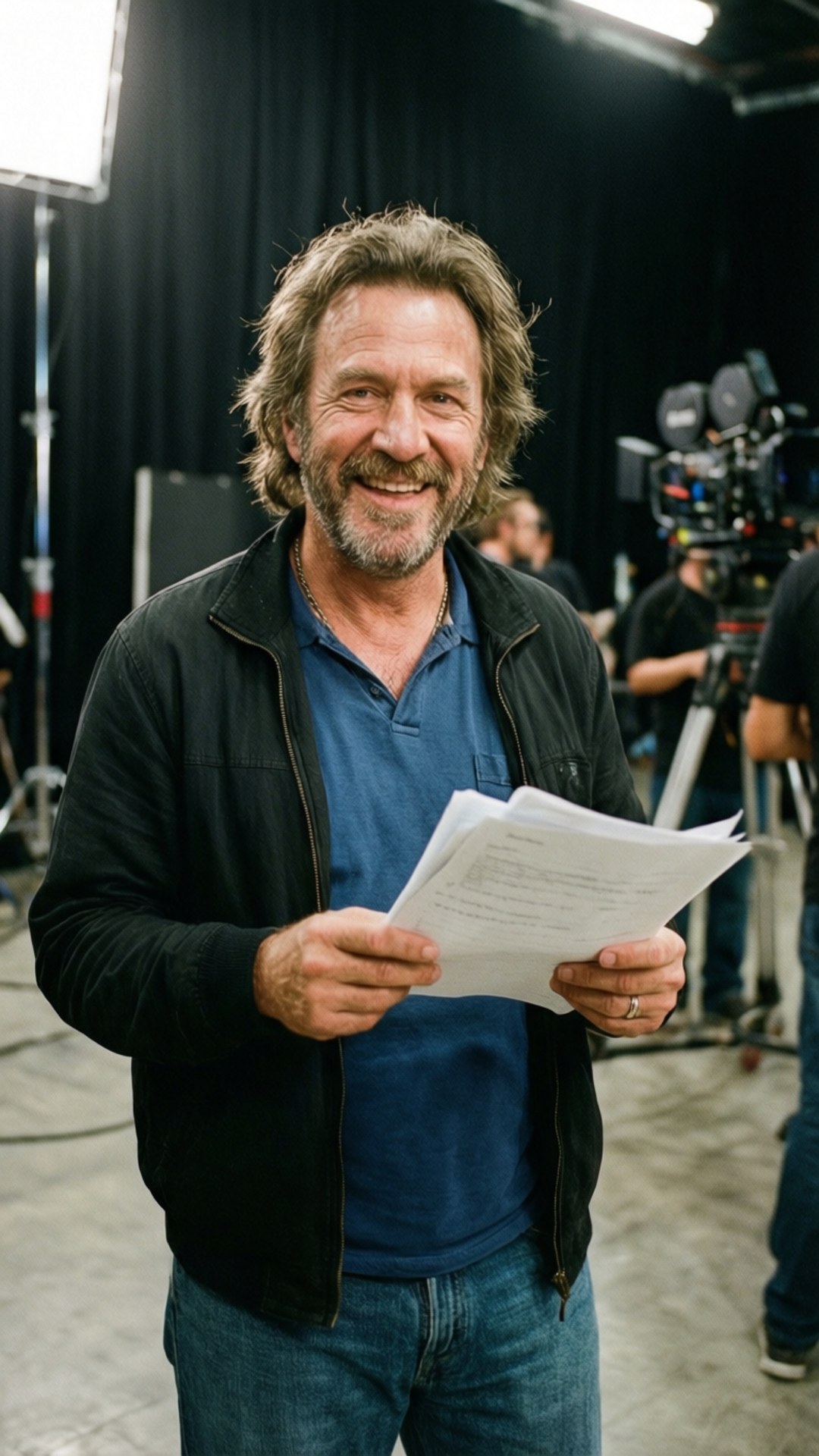 Lenny Montana, backstage, between takes, Full HD Phone Wallpaper